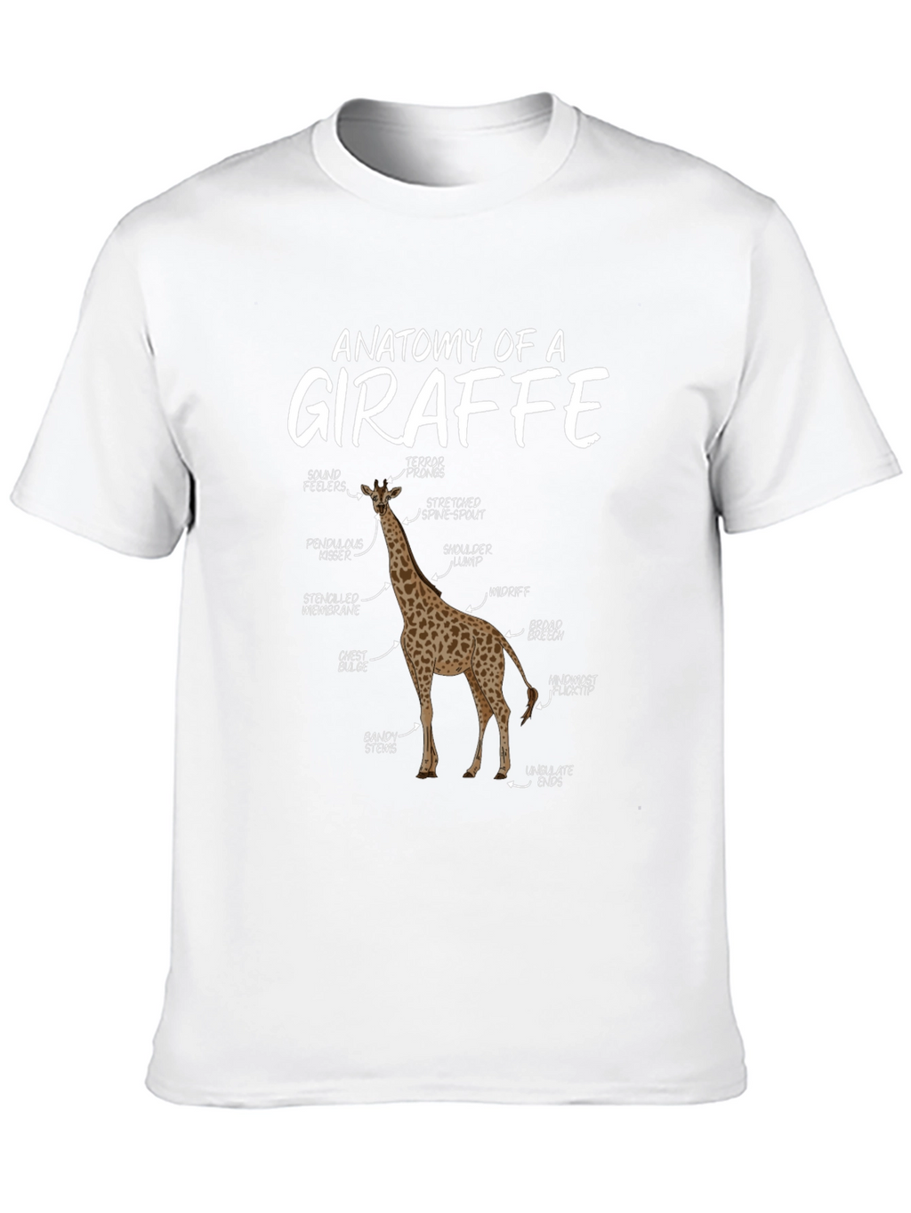 Anatomy of a Giraffe Black T-Shirt