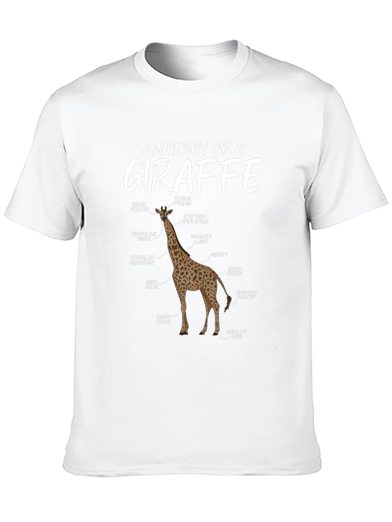 Anatomy of a Giraffe Black T-Shirt