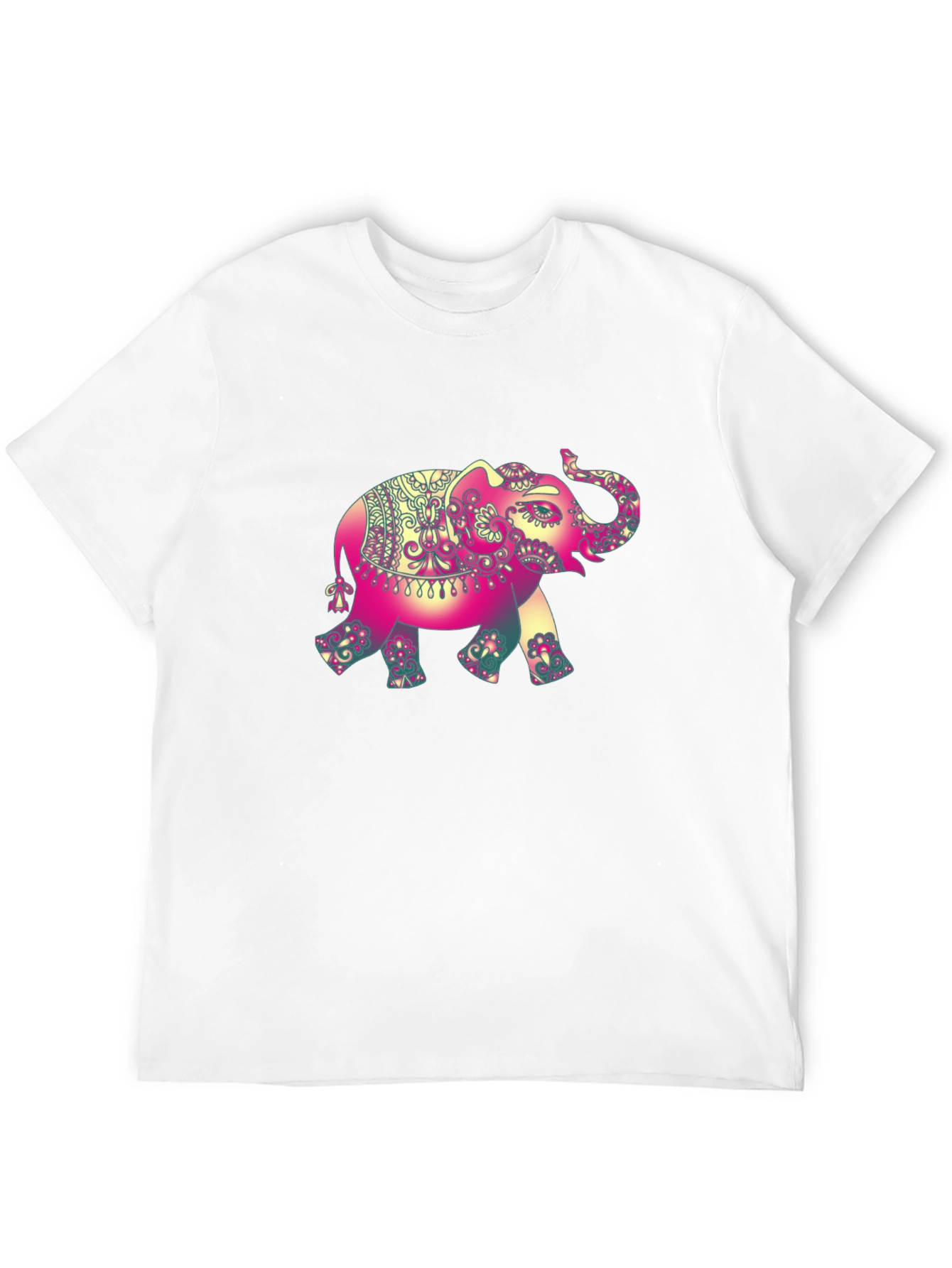 Elephant Graphic Tee - Stylish Mens Black T-Shirt