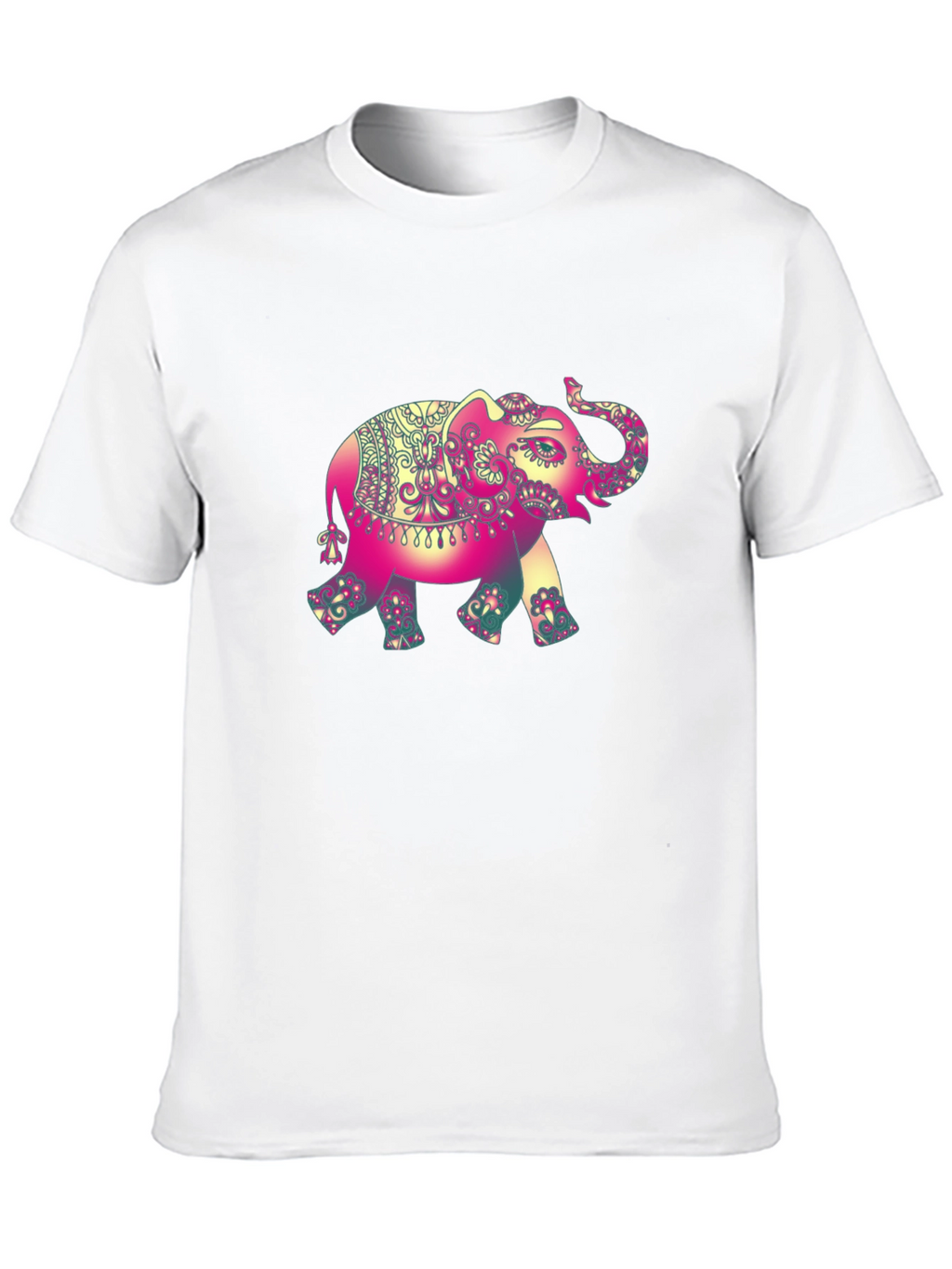 Elephant Graphic Tee - Stylish Mens Black T-Shirt
