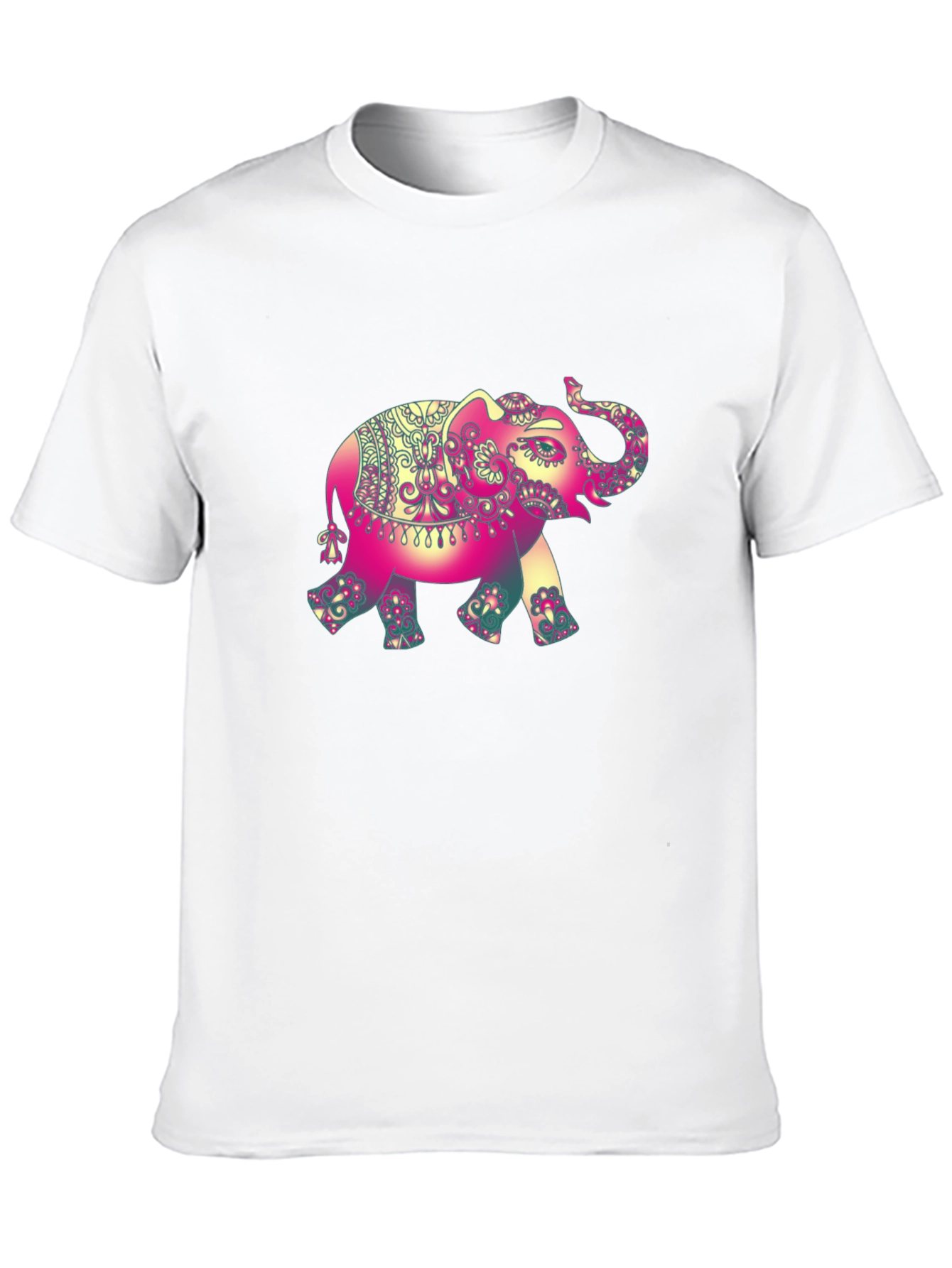 Elephant Graphic Tee - Stylish Mens Black T-Shirt