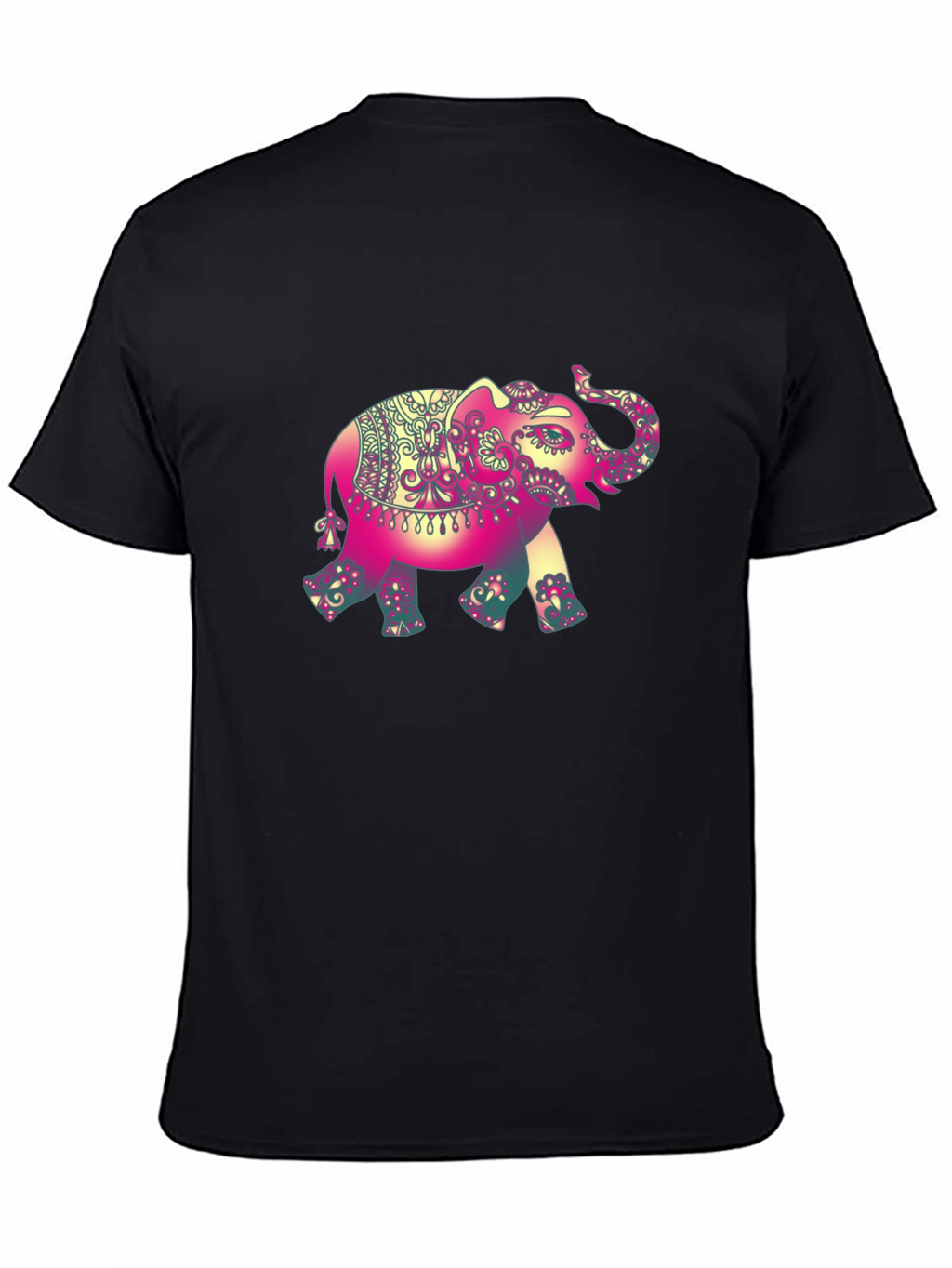 Elephant Graphic Tee - Stylish Mens Black T-Shirt