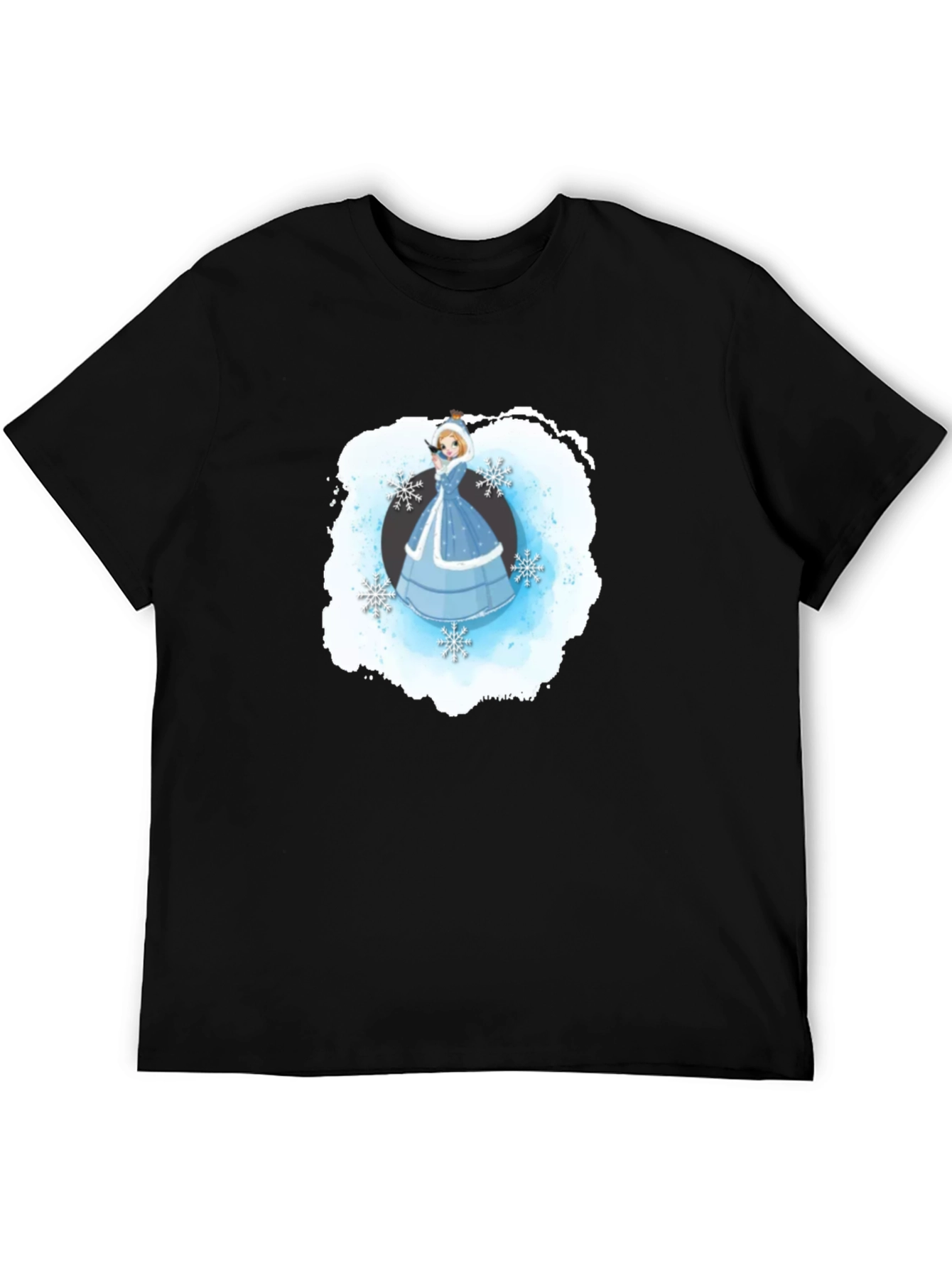 Winter Princess T-Shirt Black Cotton Blend