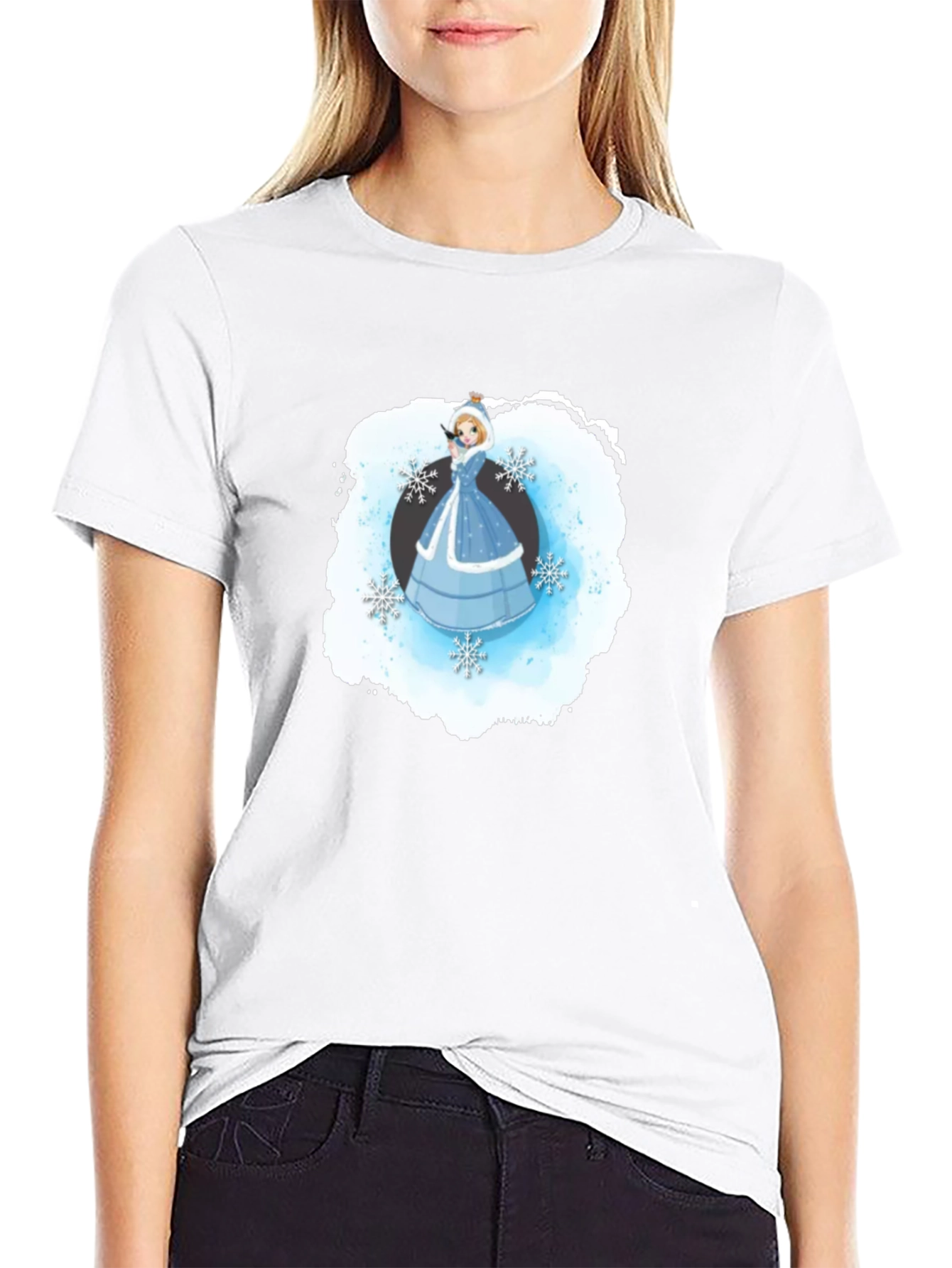 Winter Princess T-Shirt Black Cotton Blend