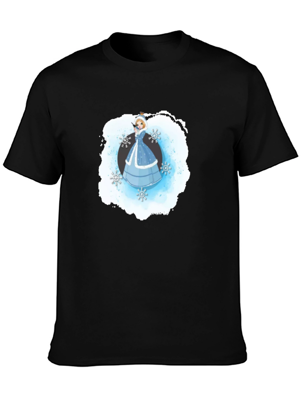 Winter Princess T-Shirt Black Cotton Blend