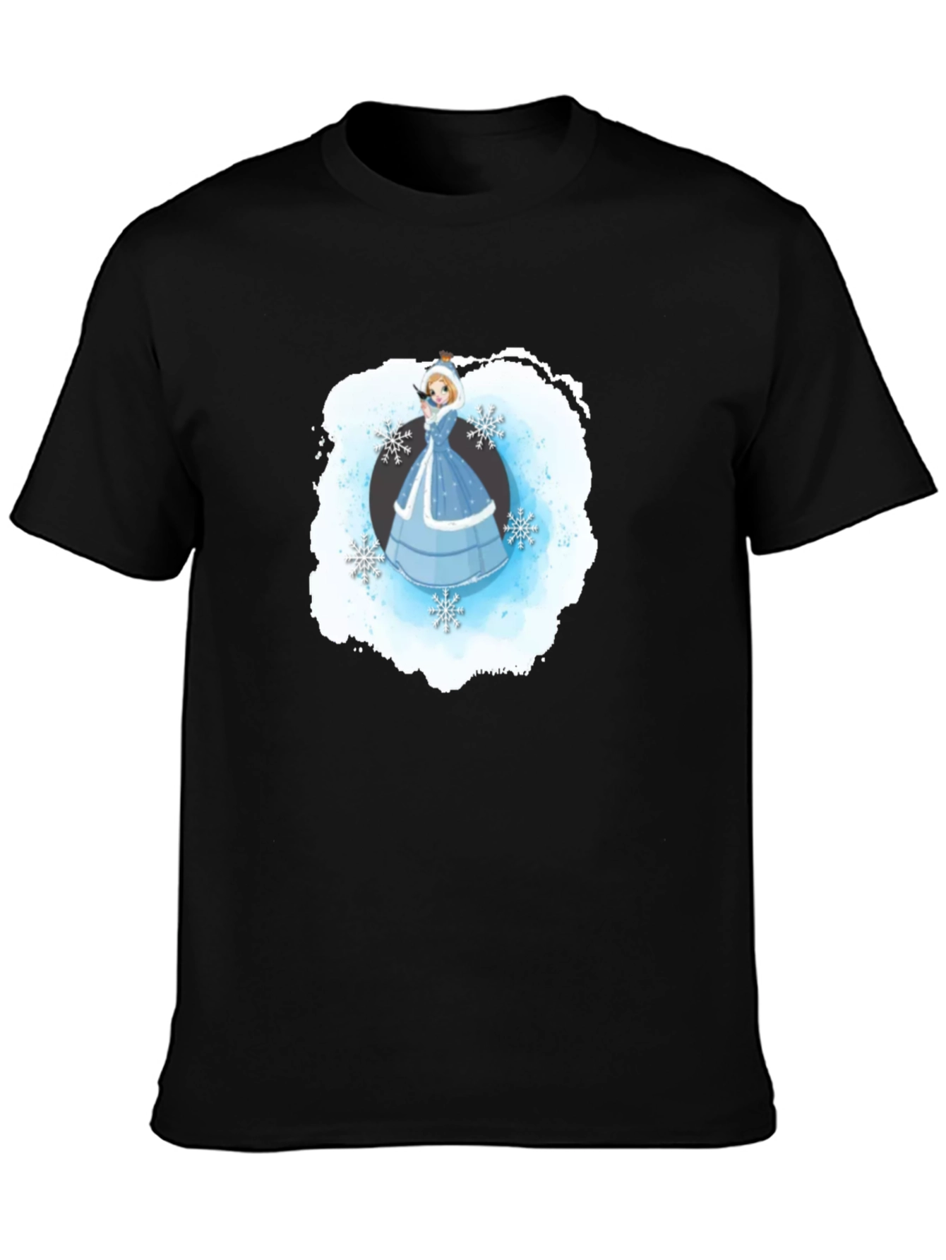 Winter Princess T-Shirt Black Cotton Blend