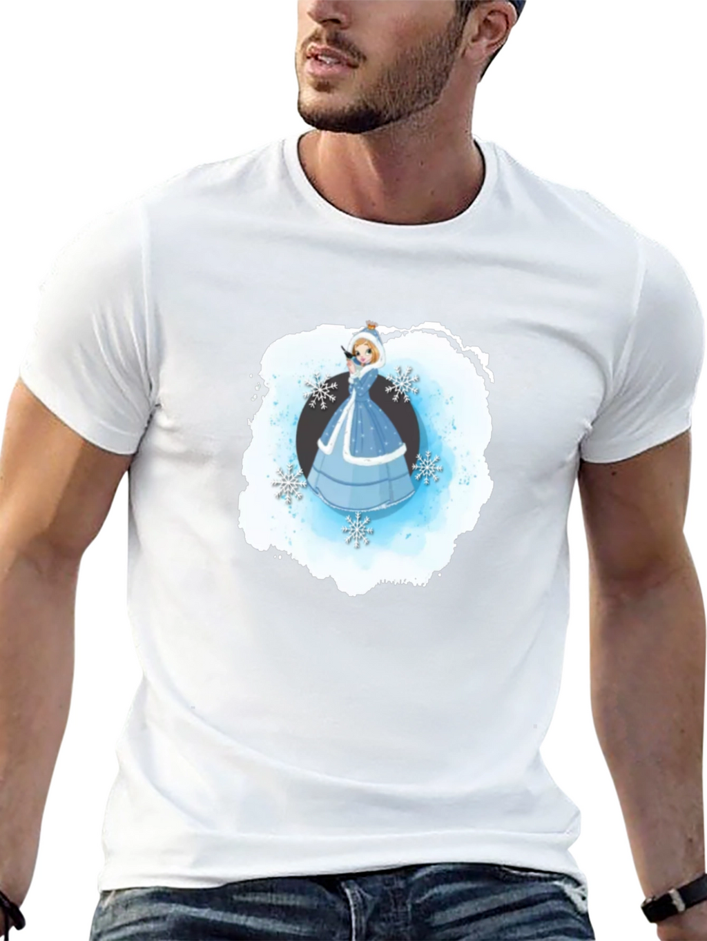 Winter Princess T-Shirt Black Cotton Blend