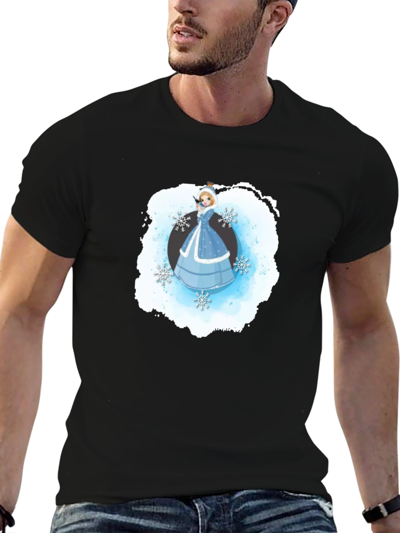 Winter Princess T-Shirt Black Cotton Blend