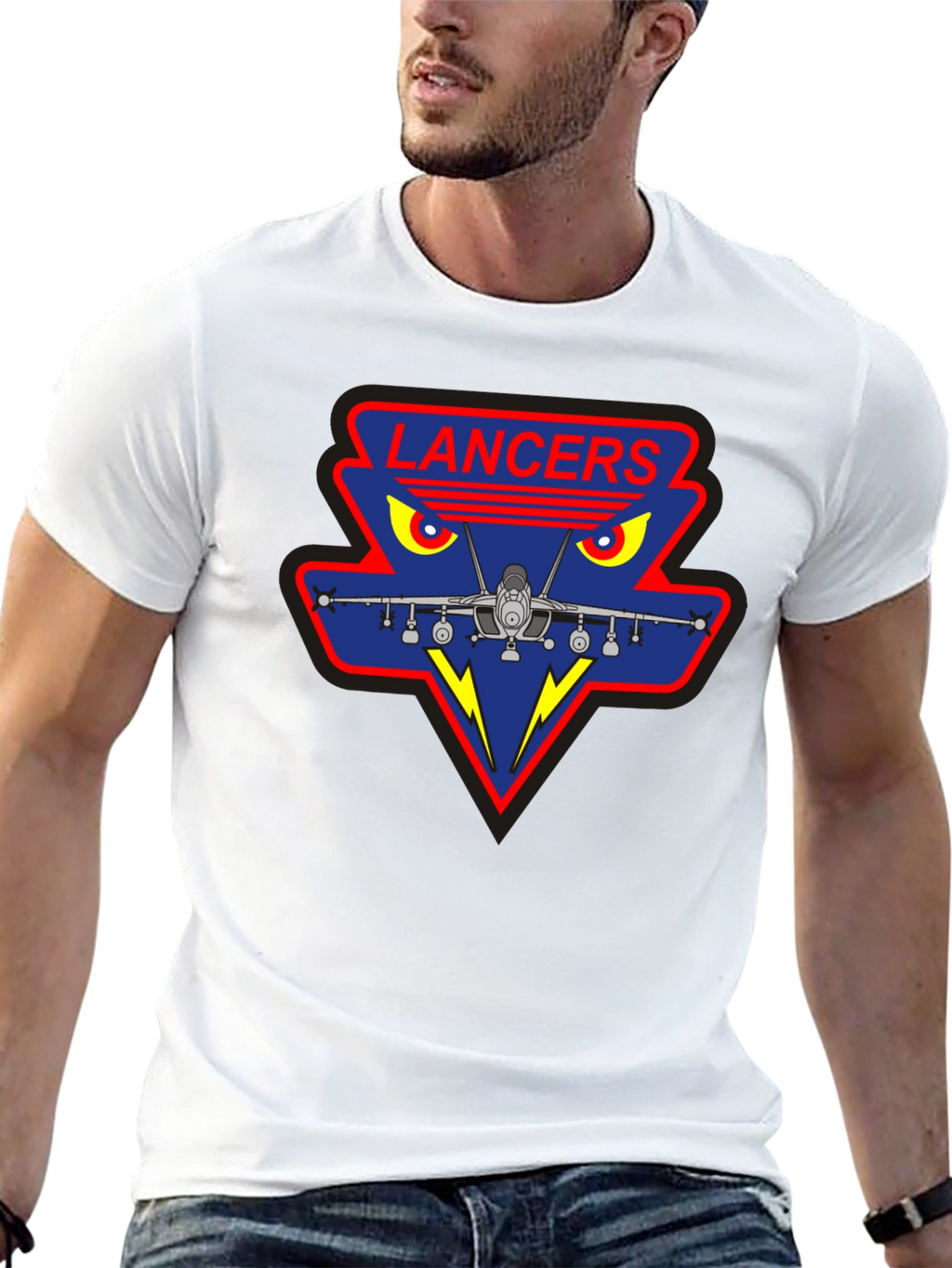 Lancers Squadron Graphic Tee - Black Crew Neck