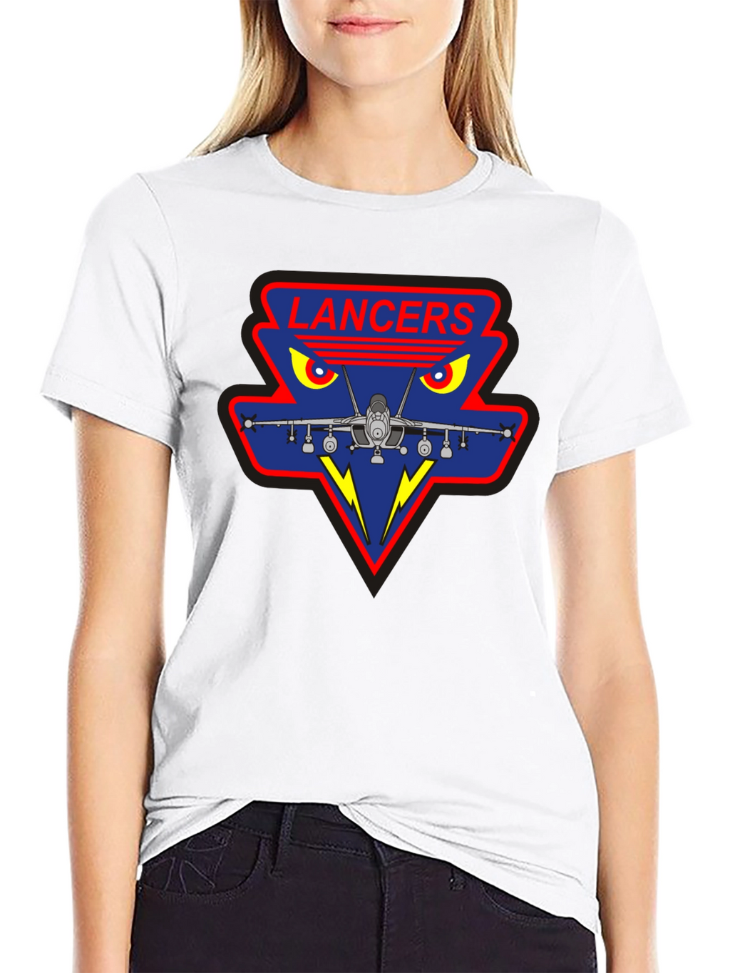 Lancers Squadron Graphic Tee - Black Crew Neck