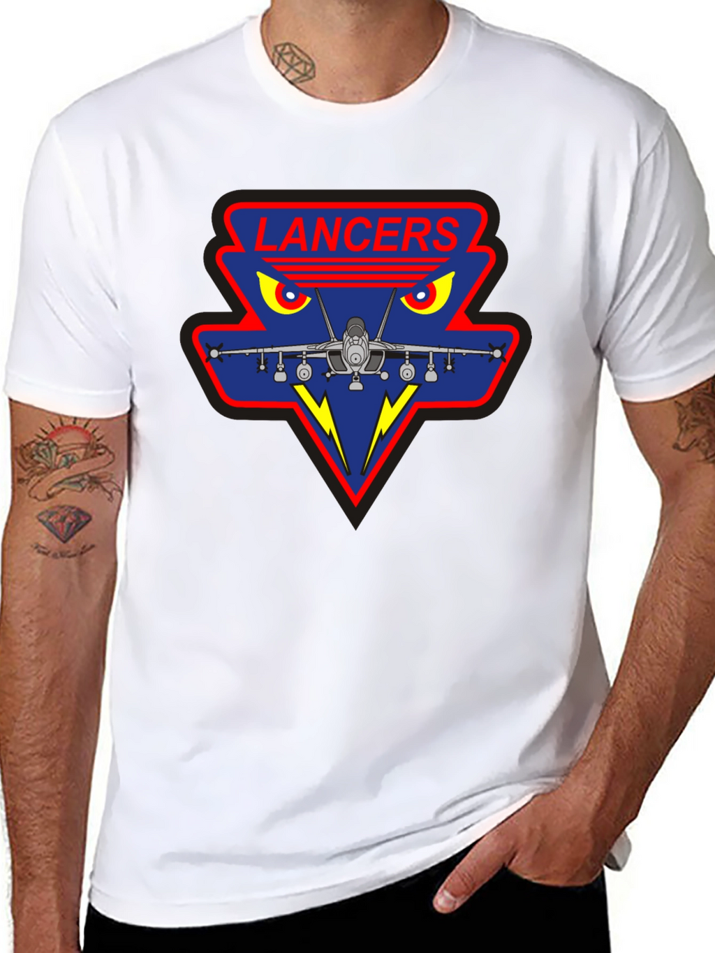 Lancers Squadron Graphic Tee - Black Crew Neck