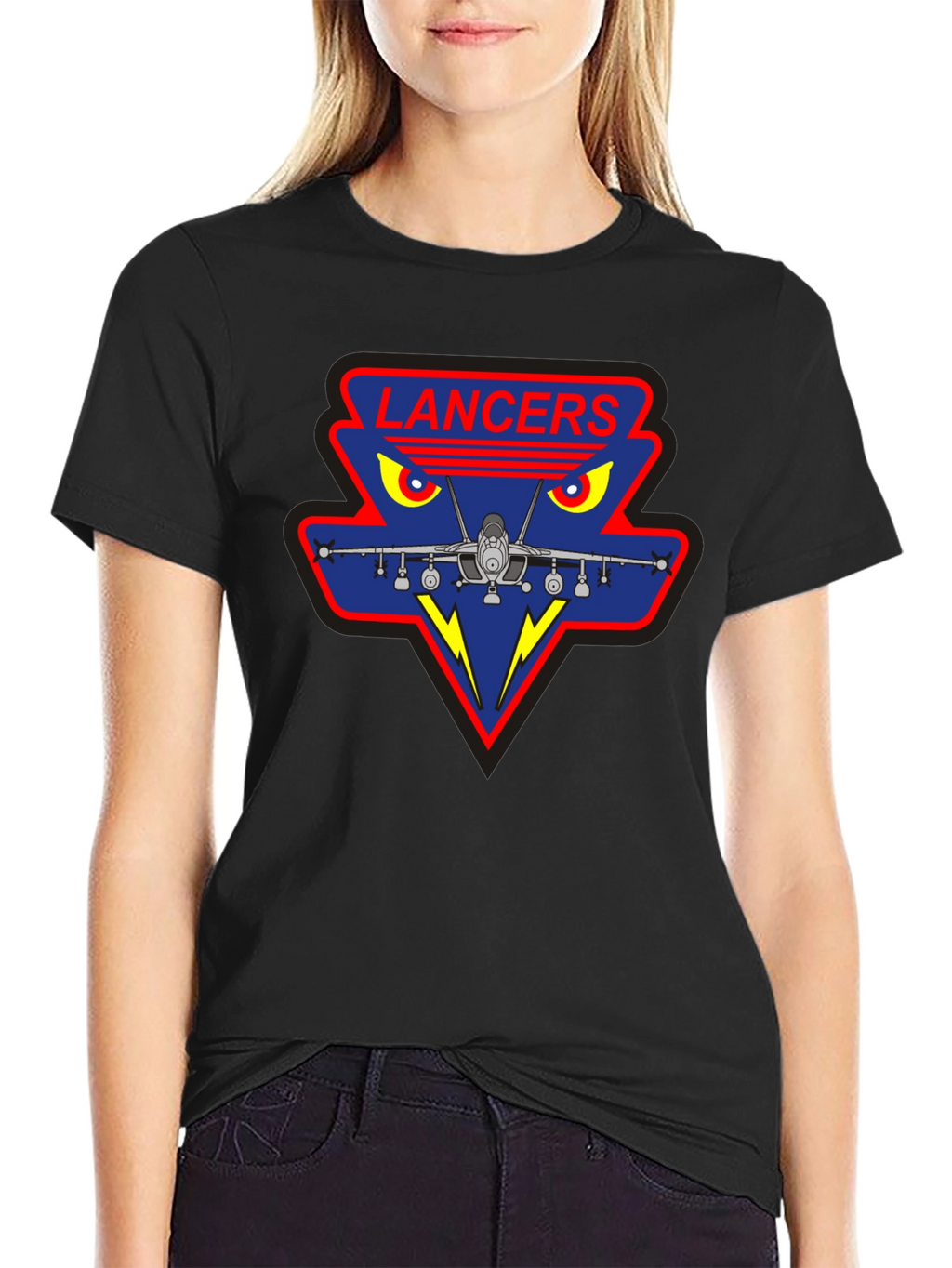 Lancers Squadron Graphic Tee - Black Crew Neck