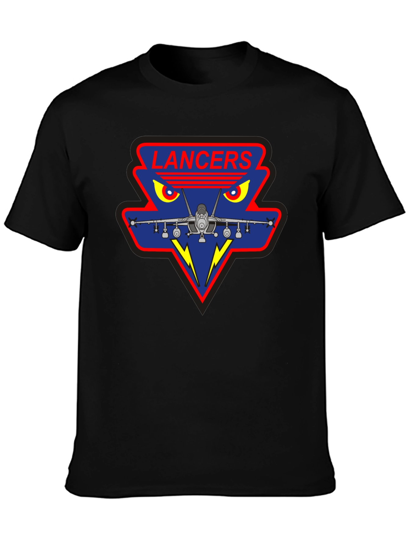Lancers Squadron Graphic Tee - Black Crew Neck