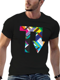 Geometric Arrow Graphic Black T-Shirt