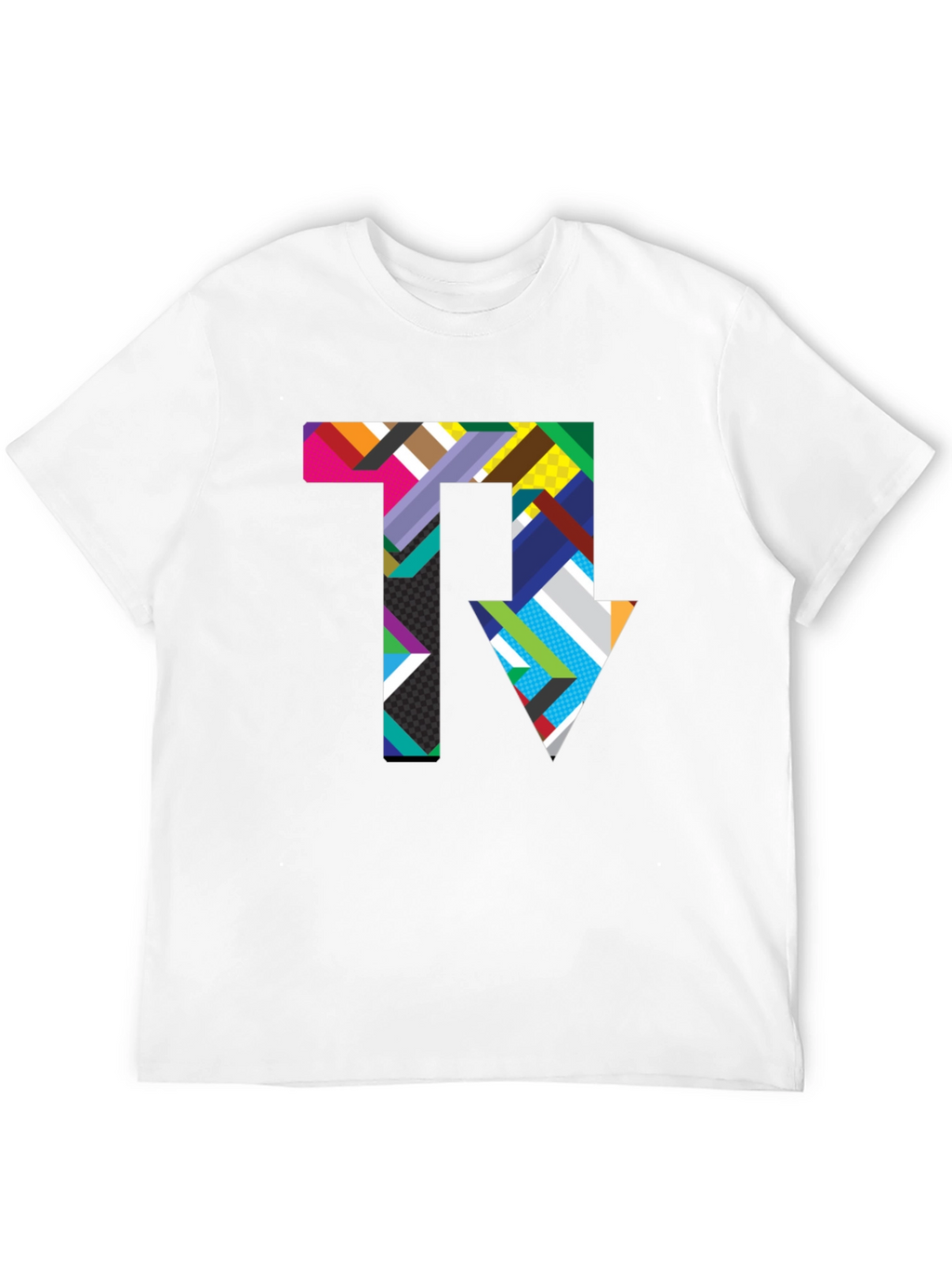 Geometric Arrow Graphic Black T-Shirt