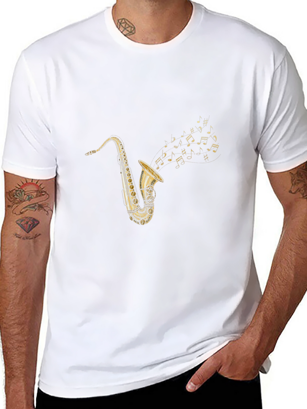 Saxophone Music T-Shirt - Classic Style