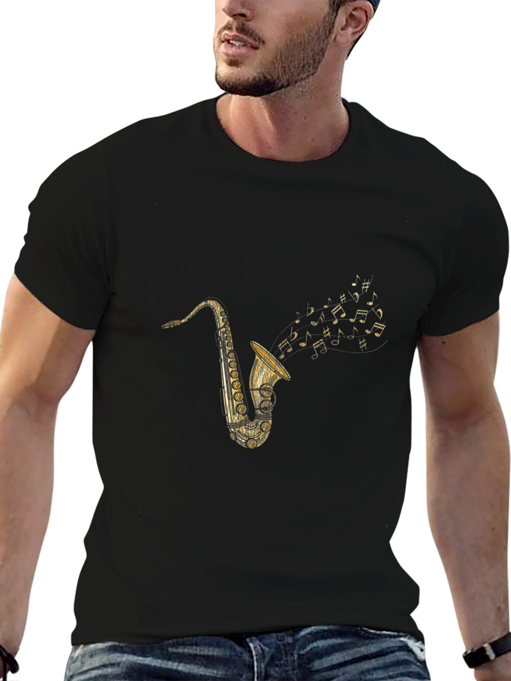 Saxophone Music T-Shirt - Classic Style