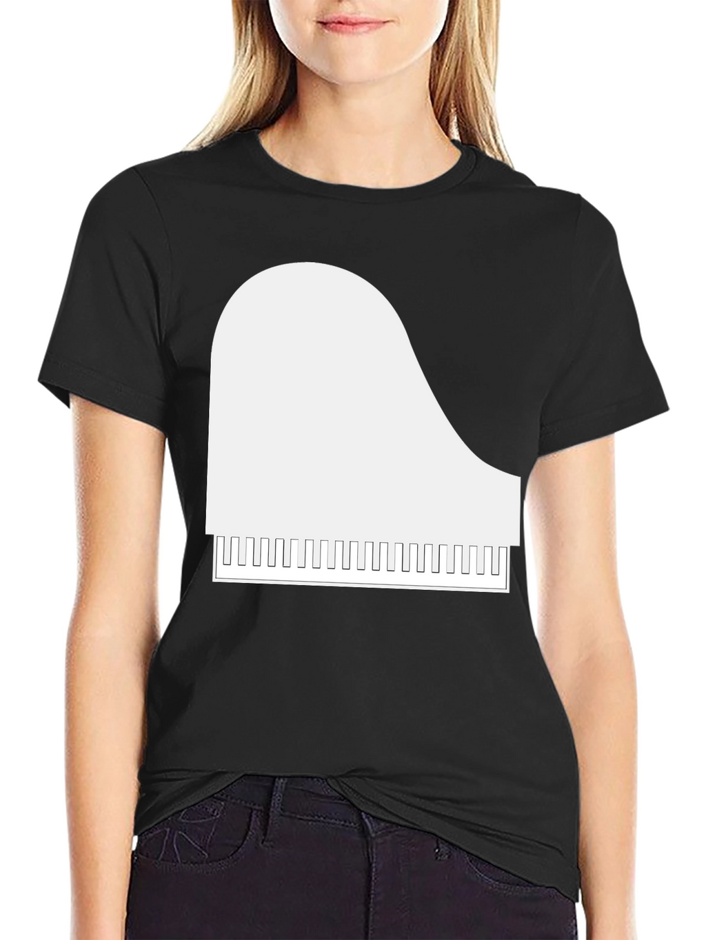Piano Graphic T-Shirt - Musical Style