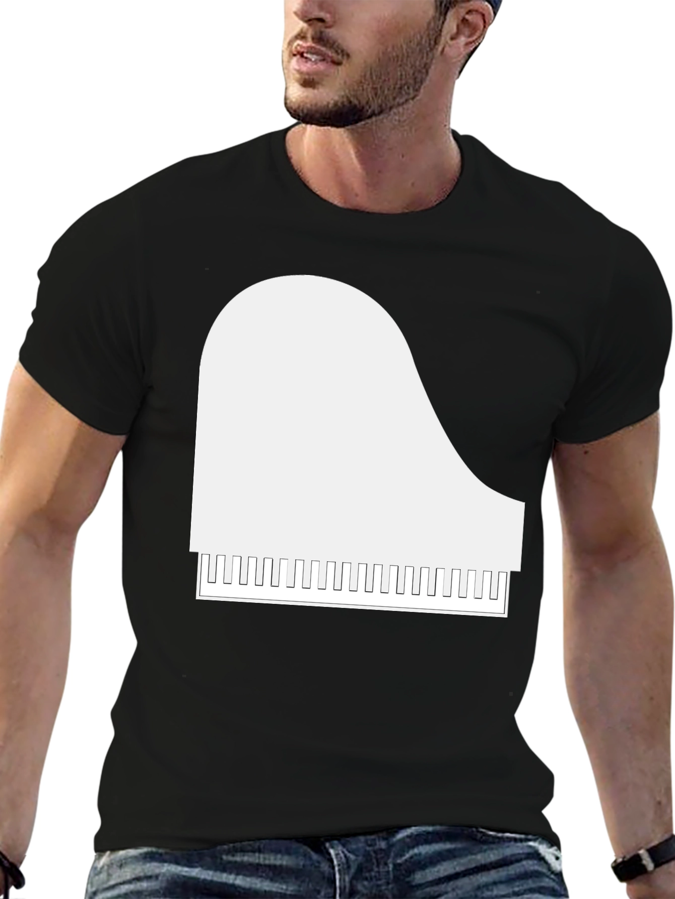 Piano Graphic T-Shirt - Musical Style