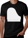 Piano Graphic T-Shirt - Musical Style