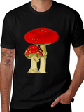 Mushroom Graphic Black T-Shirt