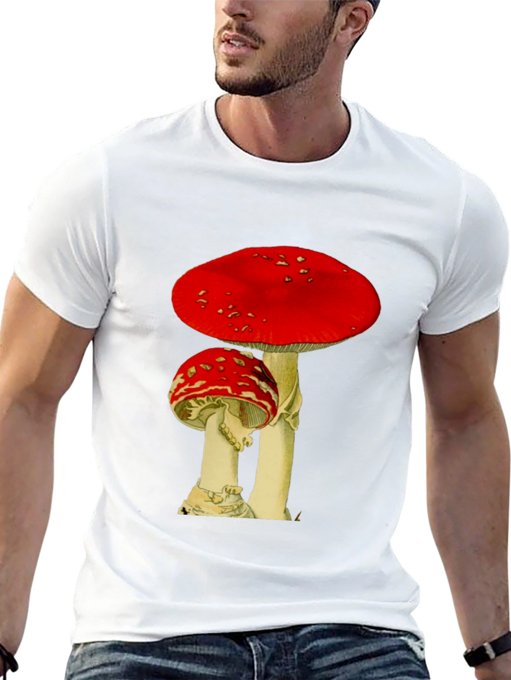 Mushroom Graphic Black T-Shirt