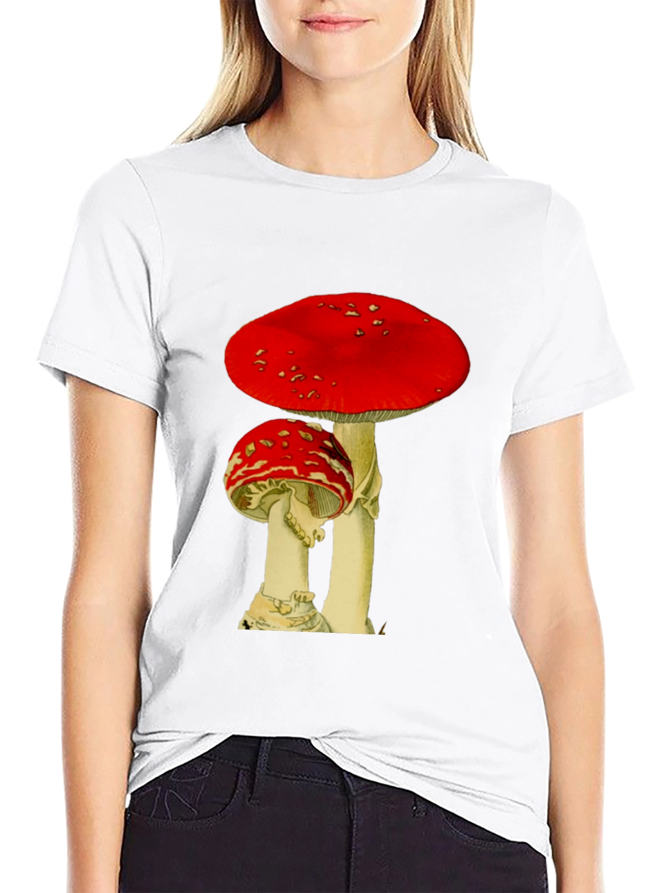 Mushroom Graphic Black T-Shirt
