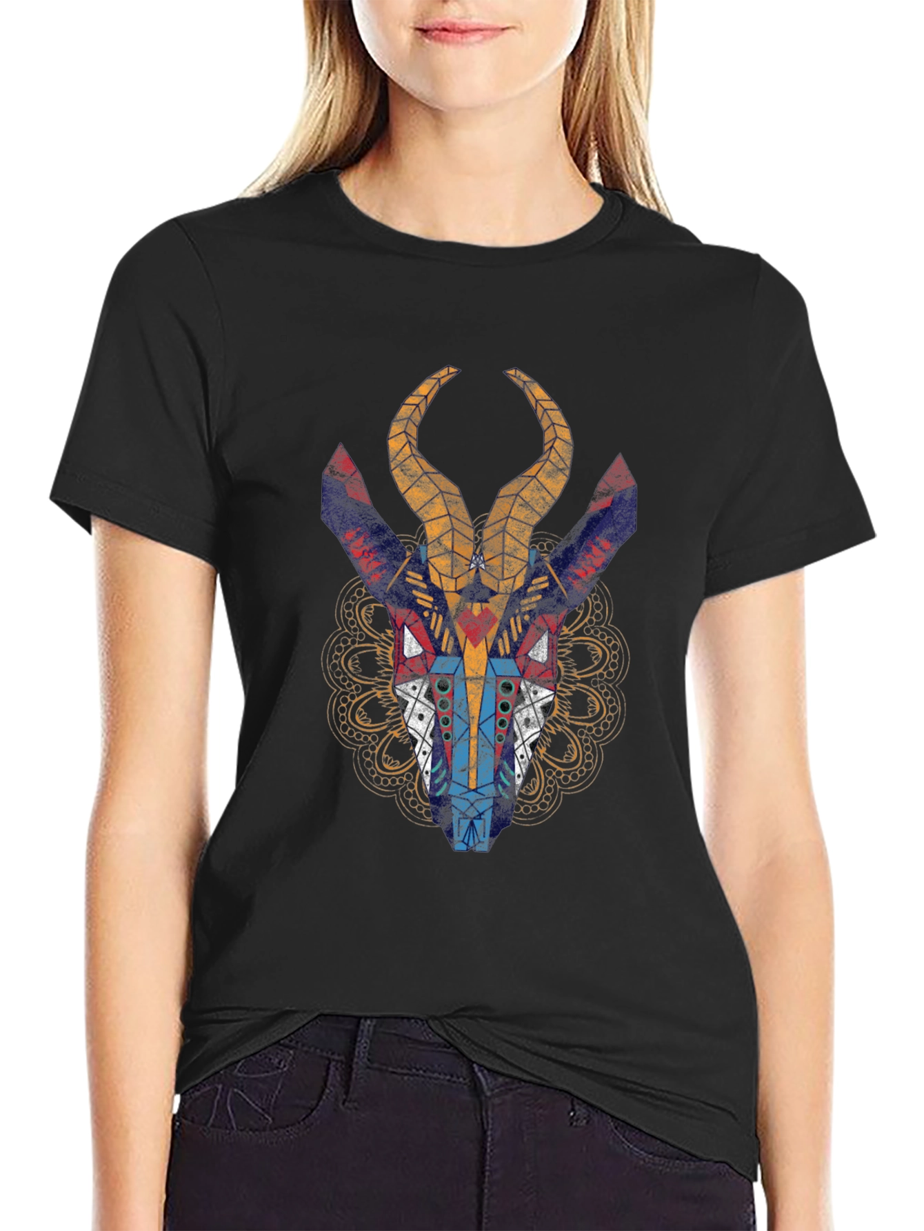 Geometric Animal Print T-Shirt