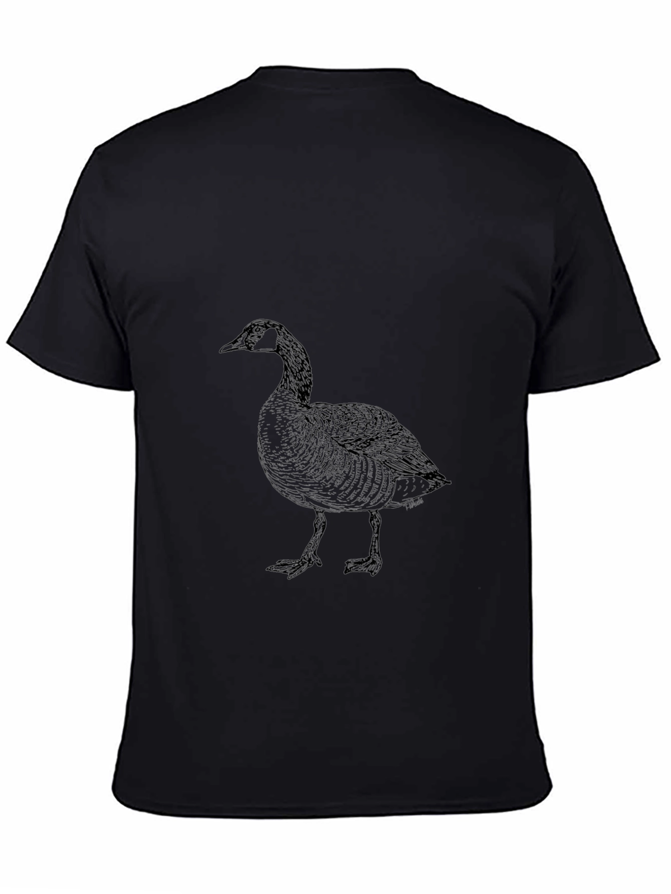 Black Goose Graphic Tee - Soft Cotton Comfort