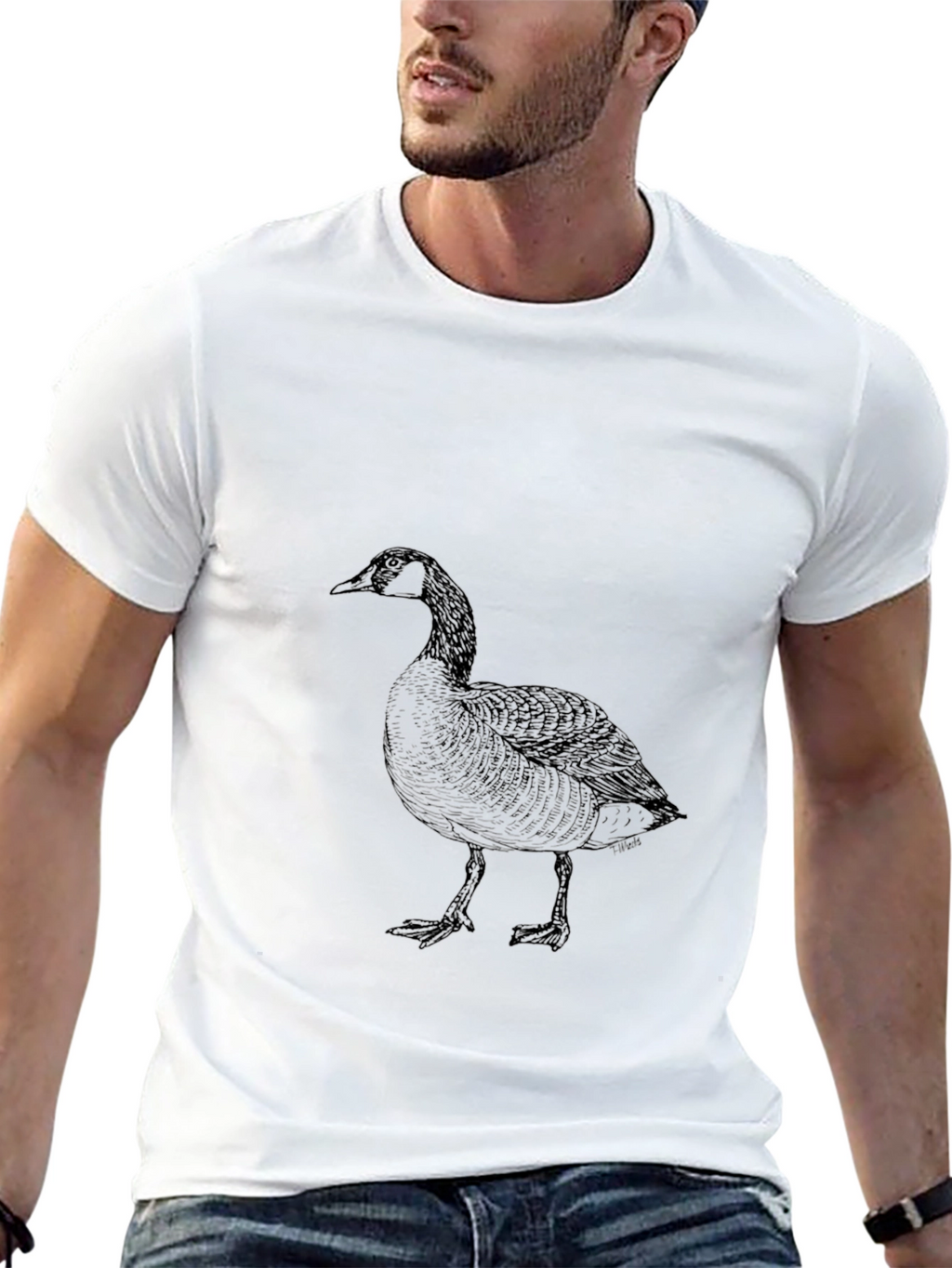 Black Goose Graphic Tee - Soft Cotton Comfort