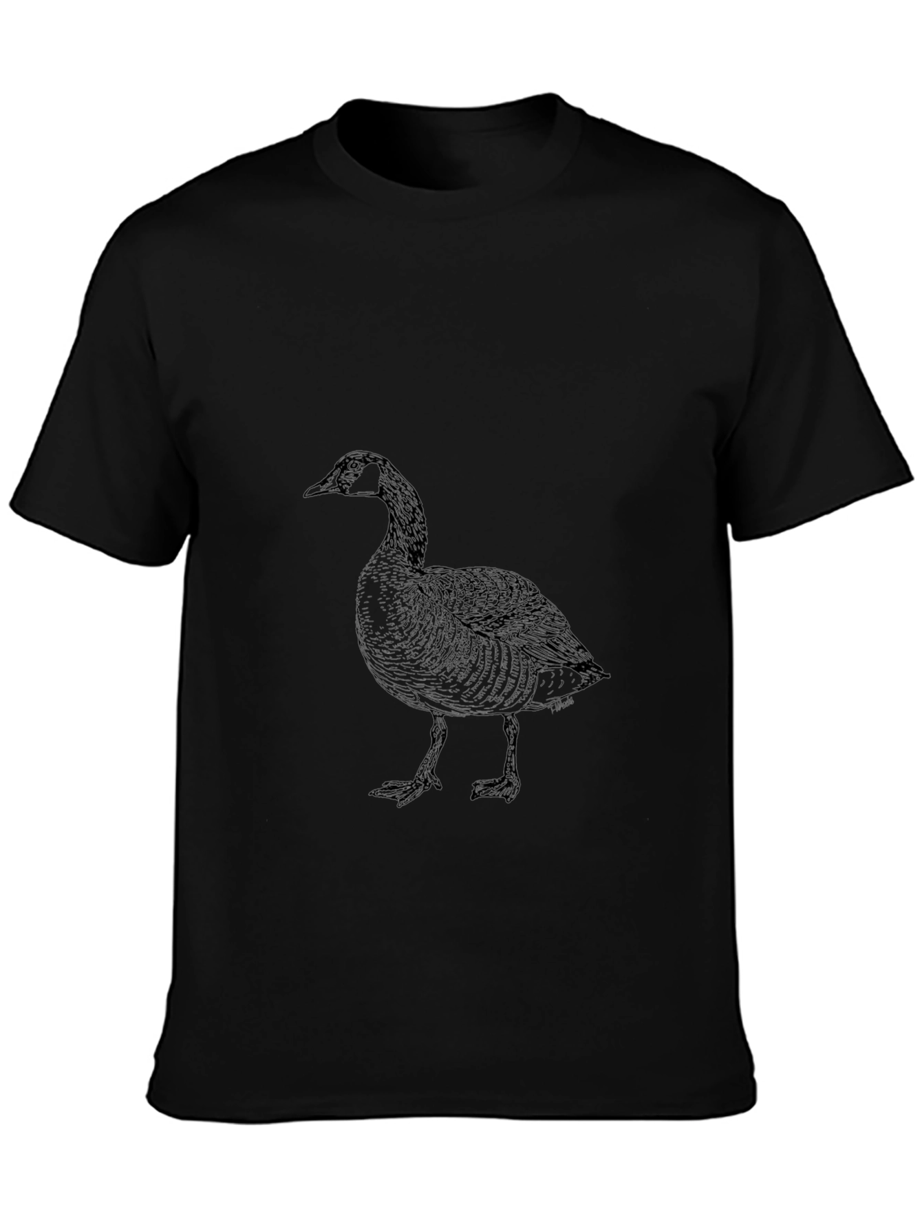Black Goose Graphic Tee - Soft Cotton Comfort