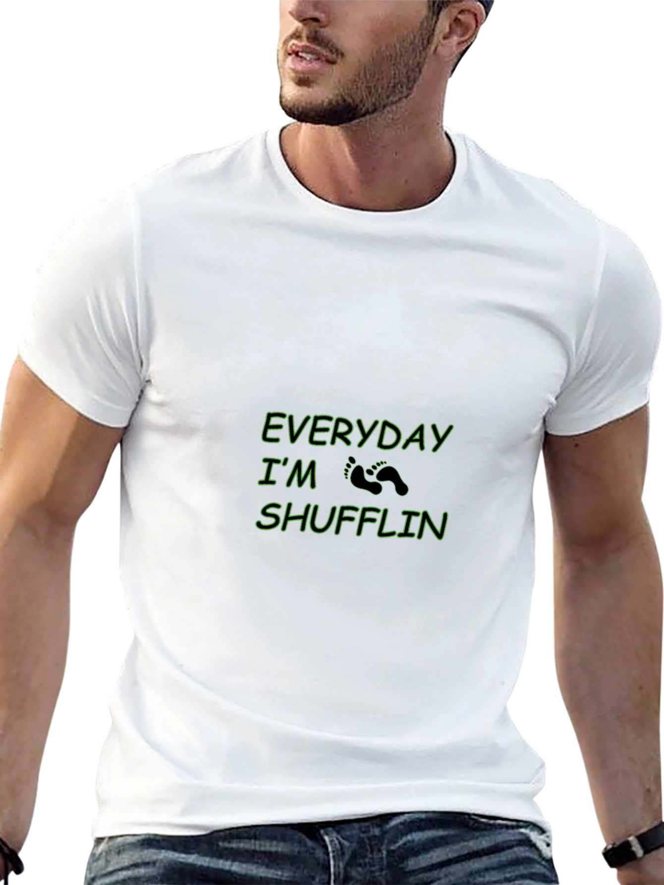 Everyday Im Shufflin Black Crewneck T-Shirt