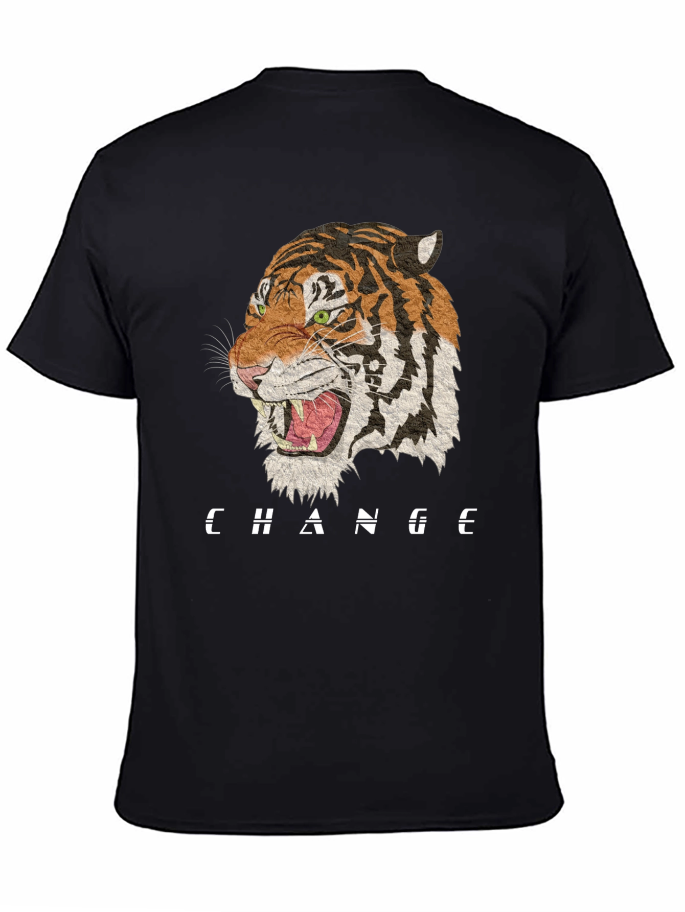 Change Tiger Graphic Black T-Shirt