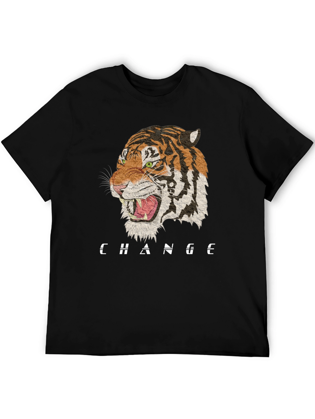 Change Tiger Graphic Black T-Shirt