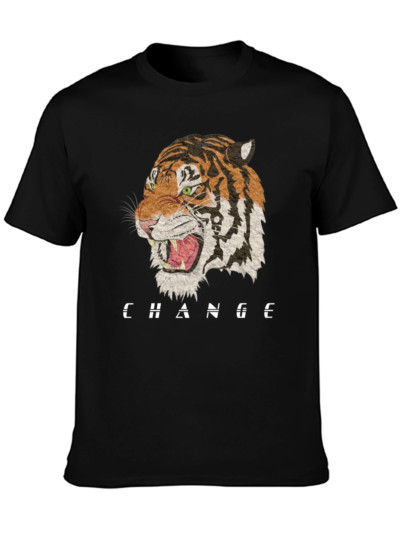Change Tiger Graphic Black T-Shirt