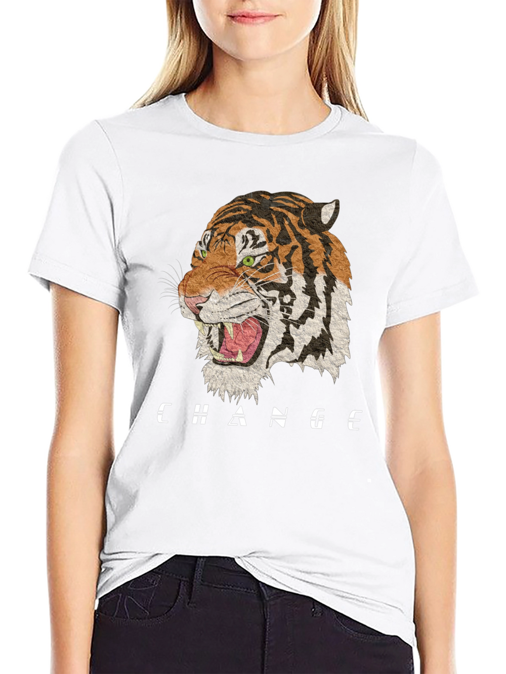 Change Tiger Graphic Black T-Shirt