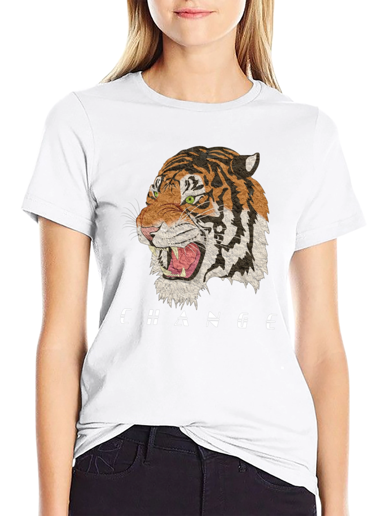Change Tiger Graphic Black T-Shirt
