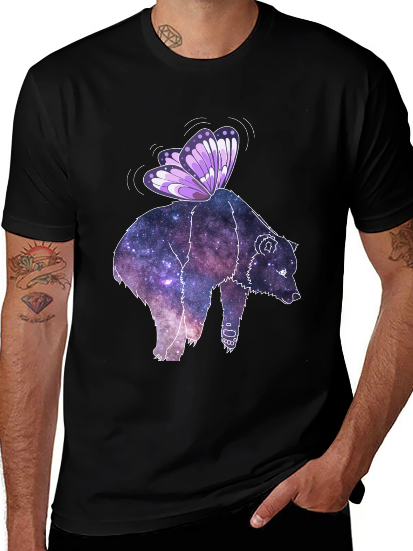 Galaxy Bear Butterfly Tee
