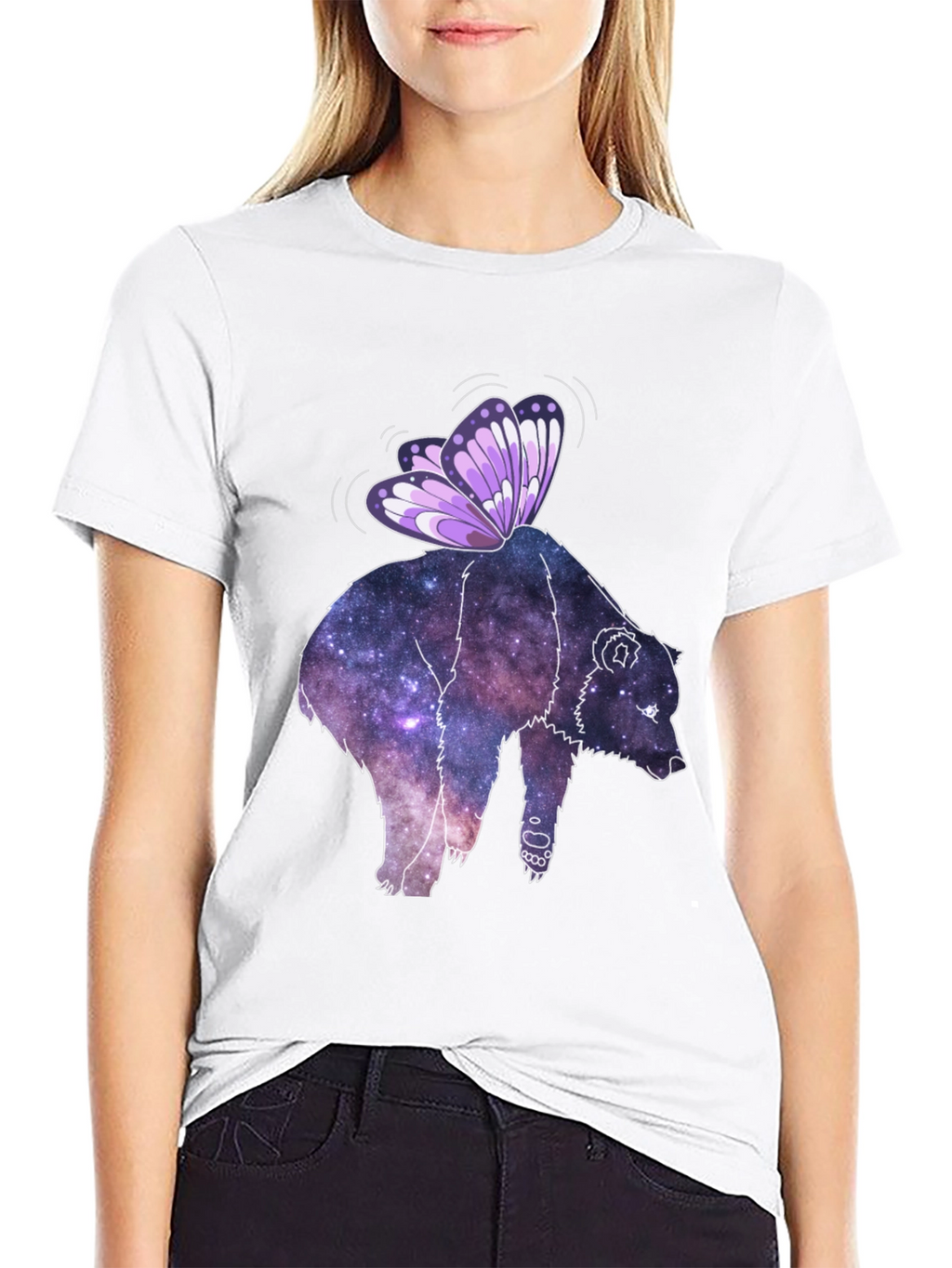Galaxy Bear Butterfly Tee