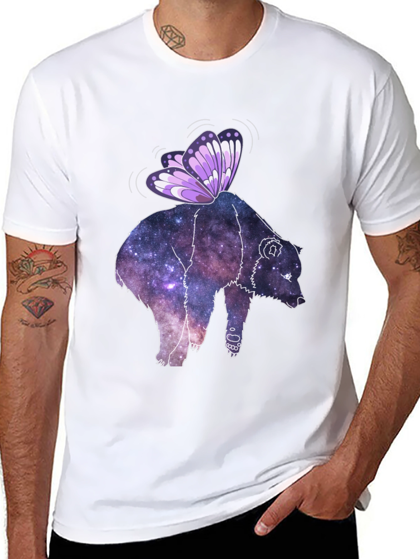 Galaxy Bear Butterfly Tee