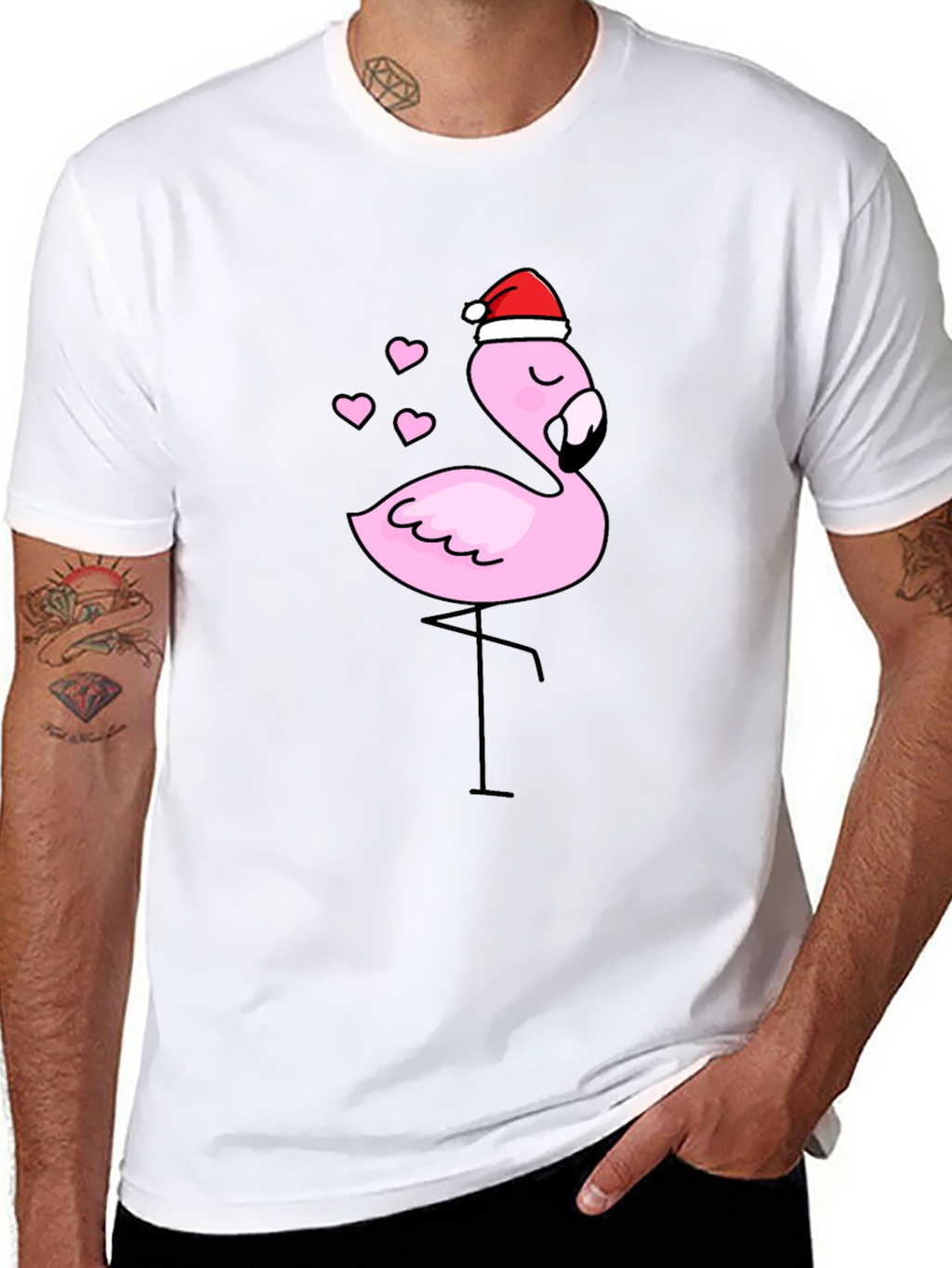 Festive Flamingo Graphic Tee