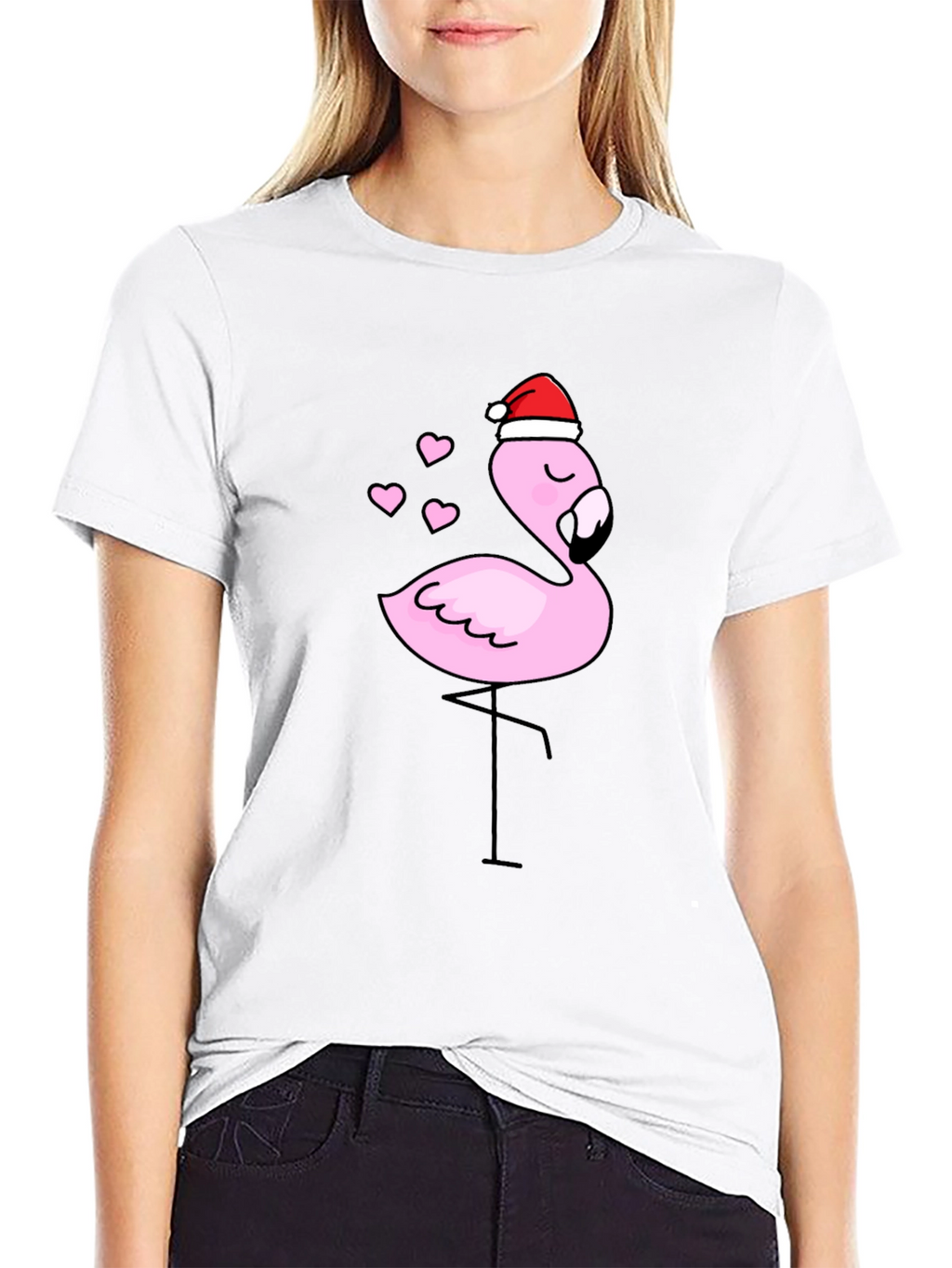 Festive Flamingo Graphic Tee