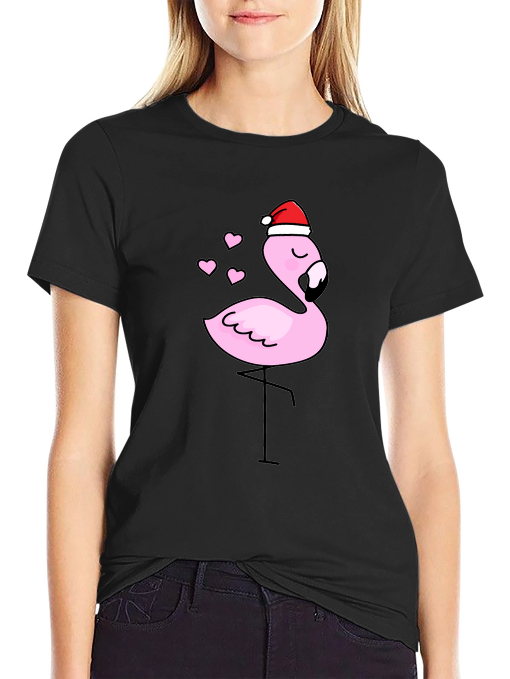 Festive Flamingo Graphic Tee