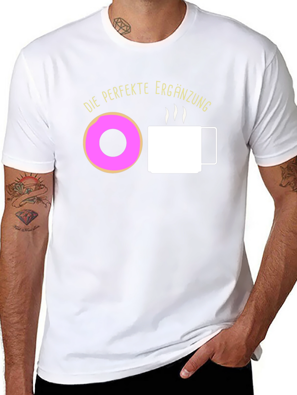Perfect Donut & Coffee Black T-Shirt