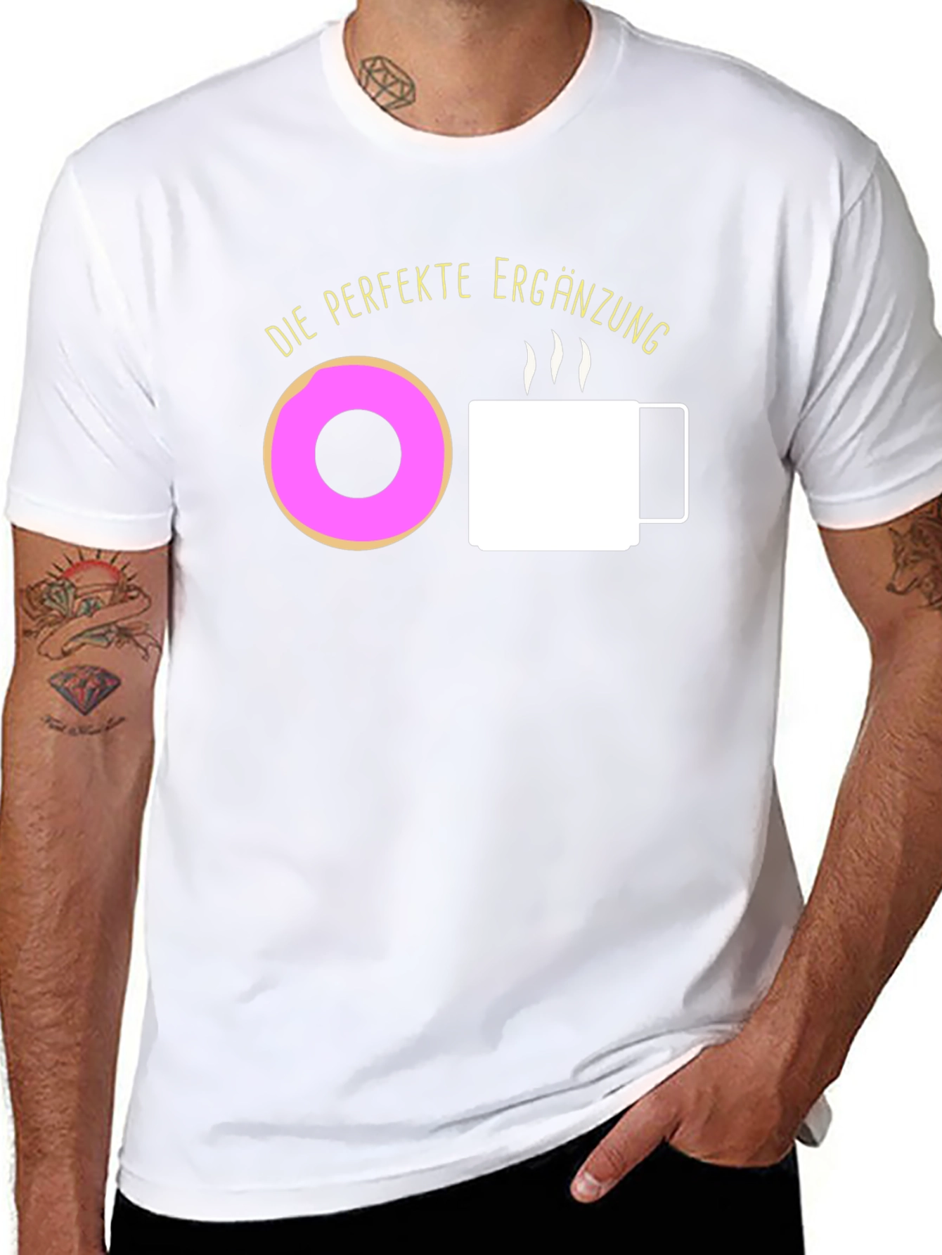 Perfect Donut & Coffee Black T-Shirt