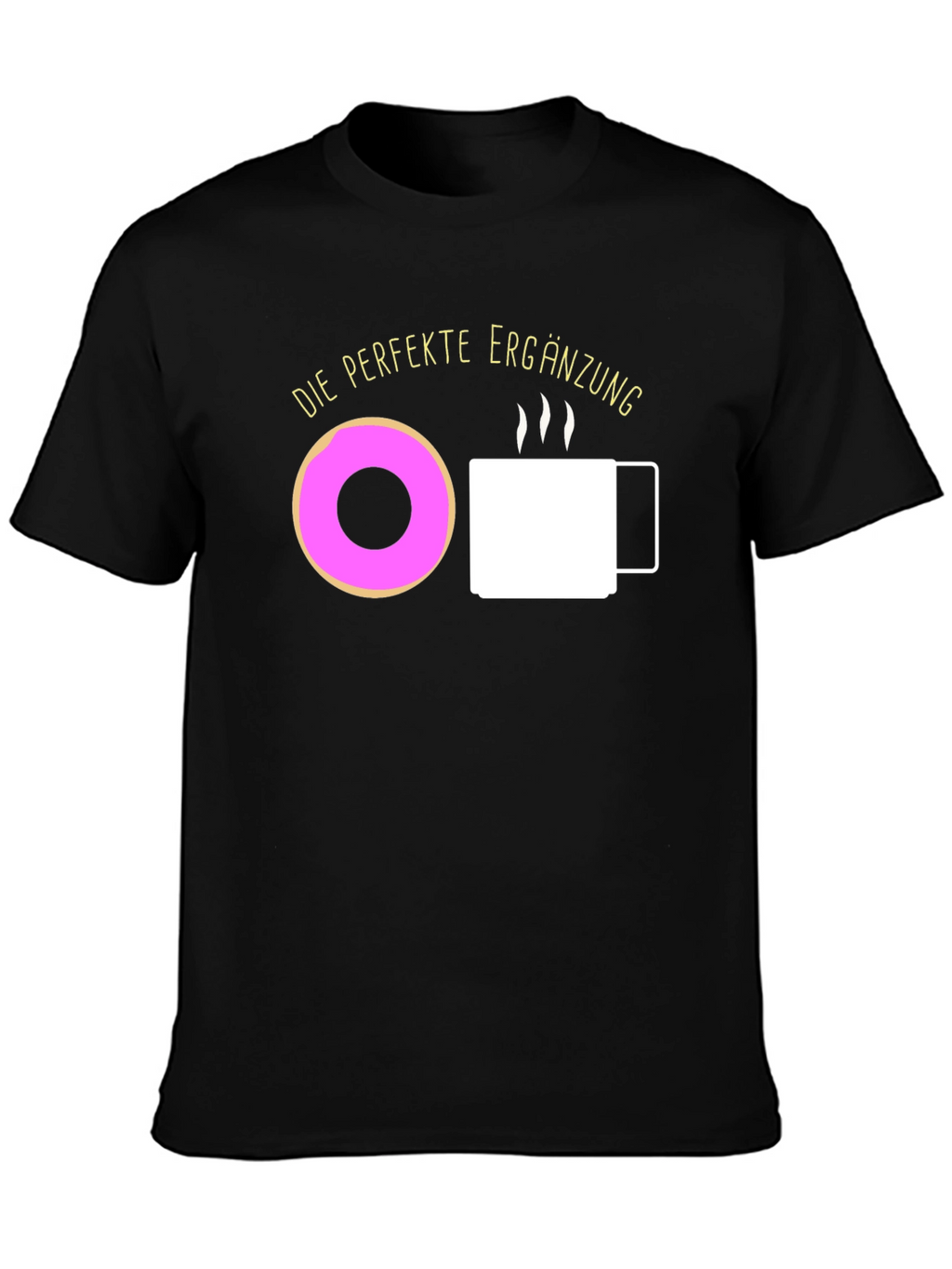 Perfect Donut & Coffee Black T-Shirt