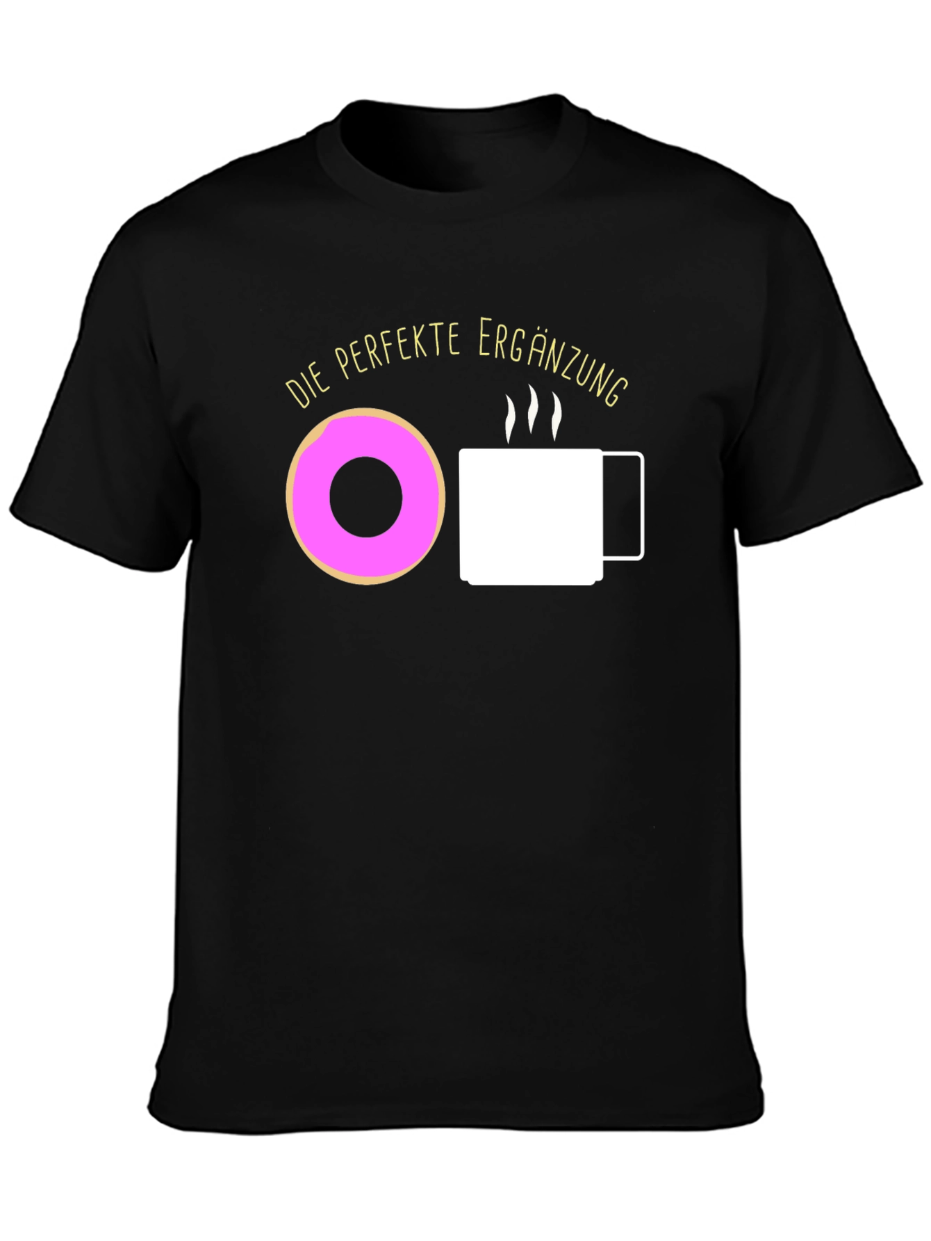Perfect Donut & Coffee Black T-Shirt