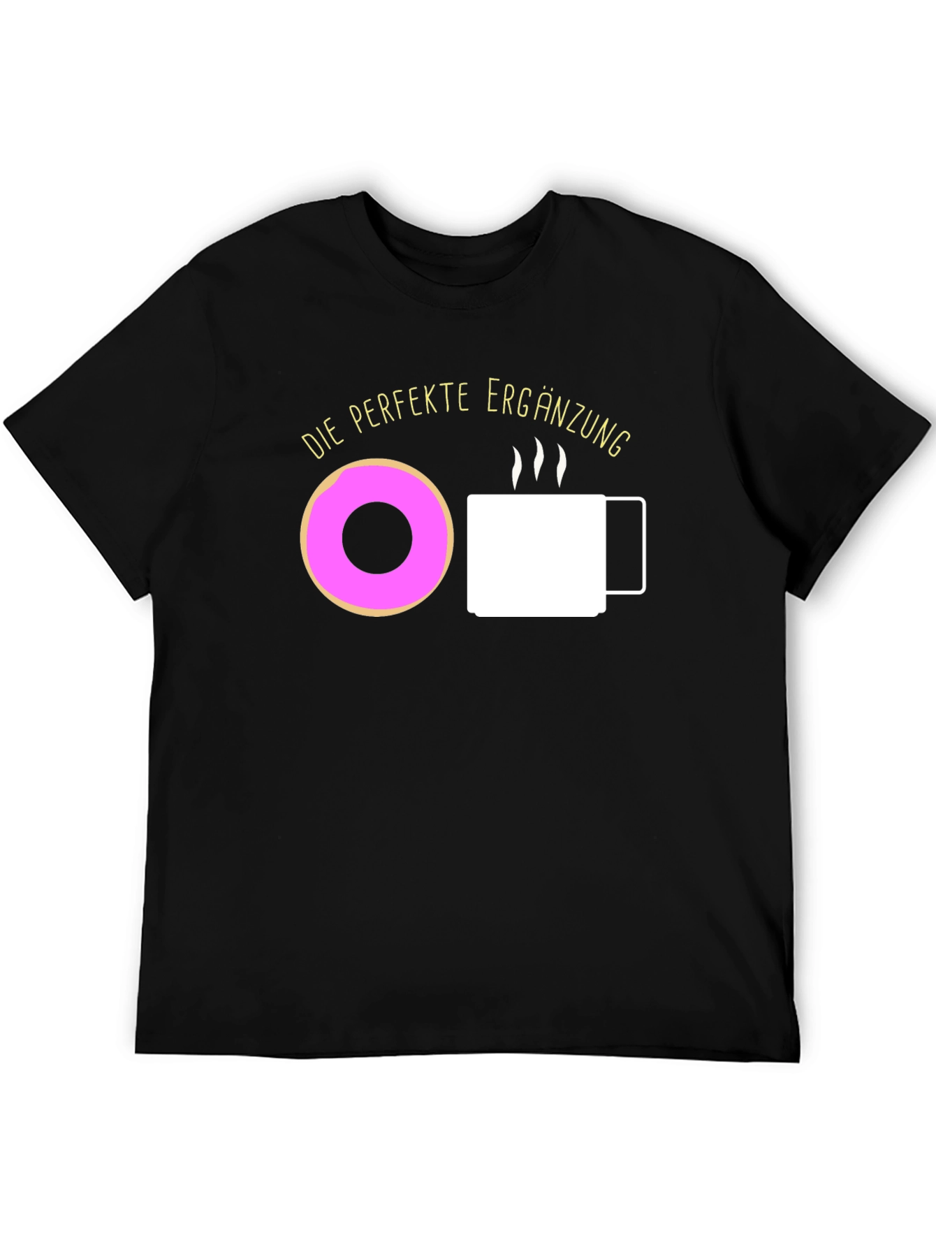 Perfect Donut & Coffee Black T-Shirt