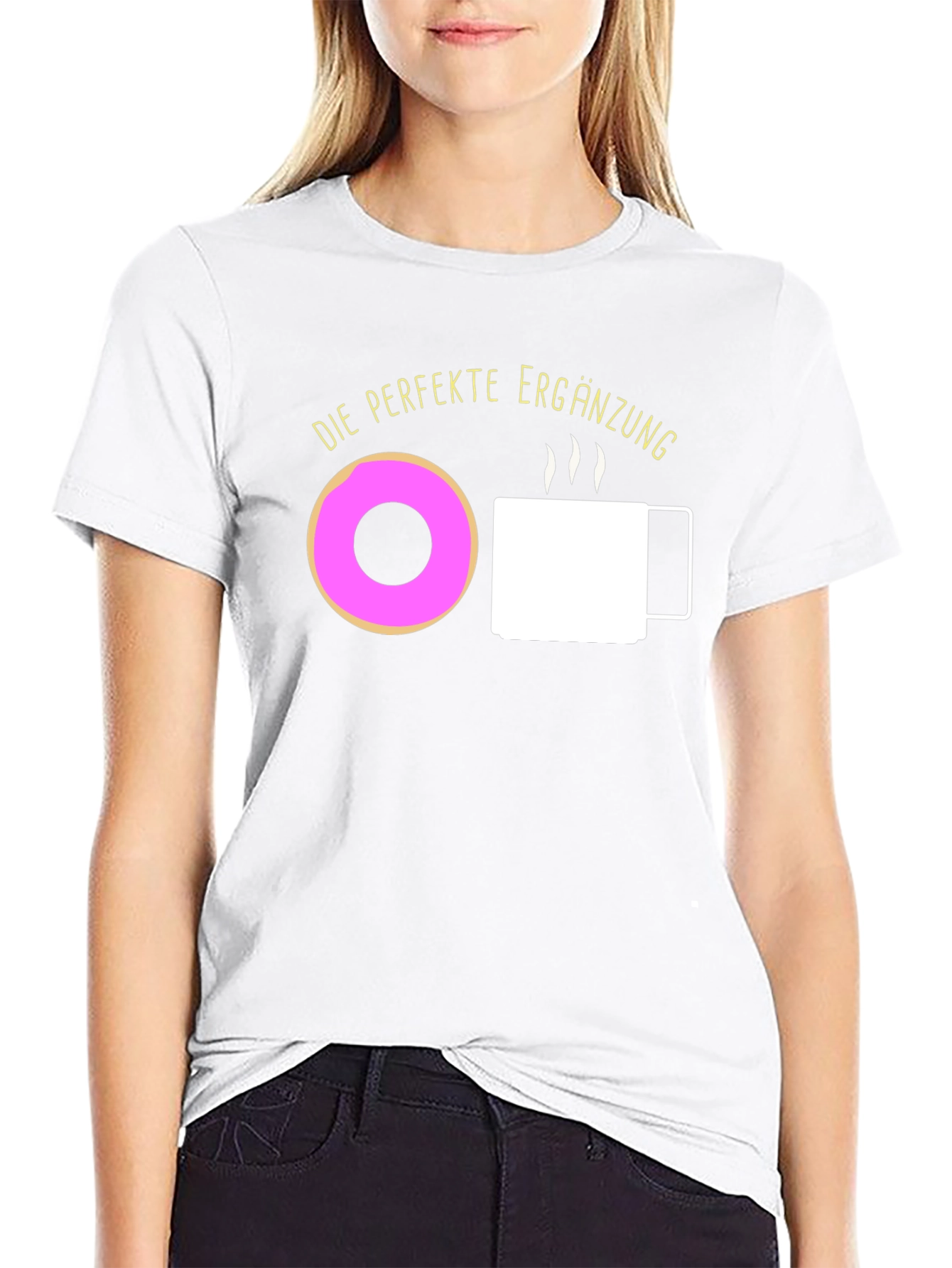 Perfect Donut & Coffee Black T-Shirt