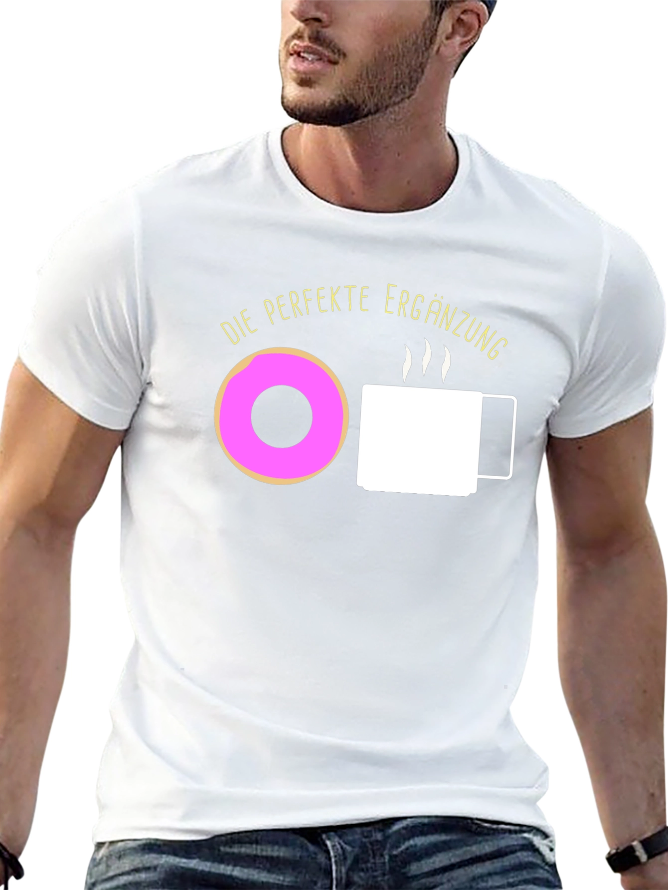 Perfect Donut & Coffee Black T-Shirt